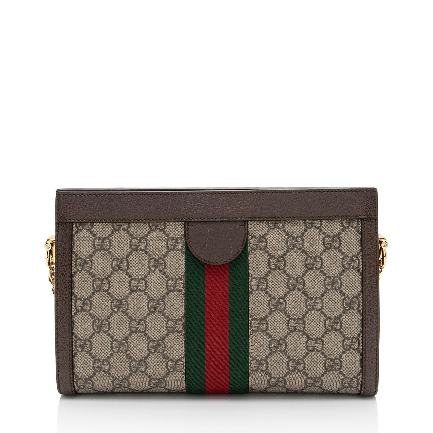 Gucci GG Supreme Ophidia Chain SHF-2Wmtiz Leather Canvas Nylon Brown Shoulder Bag