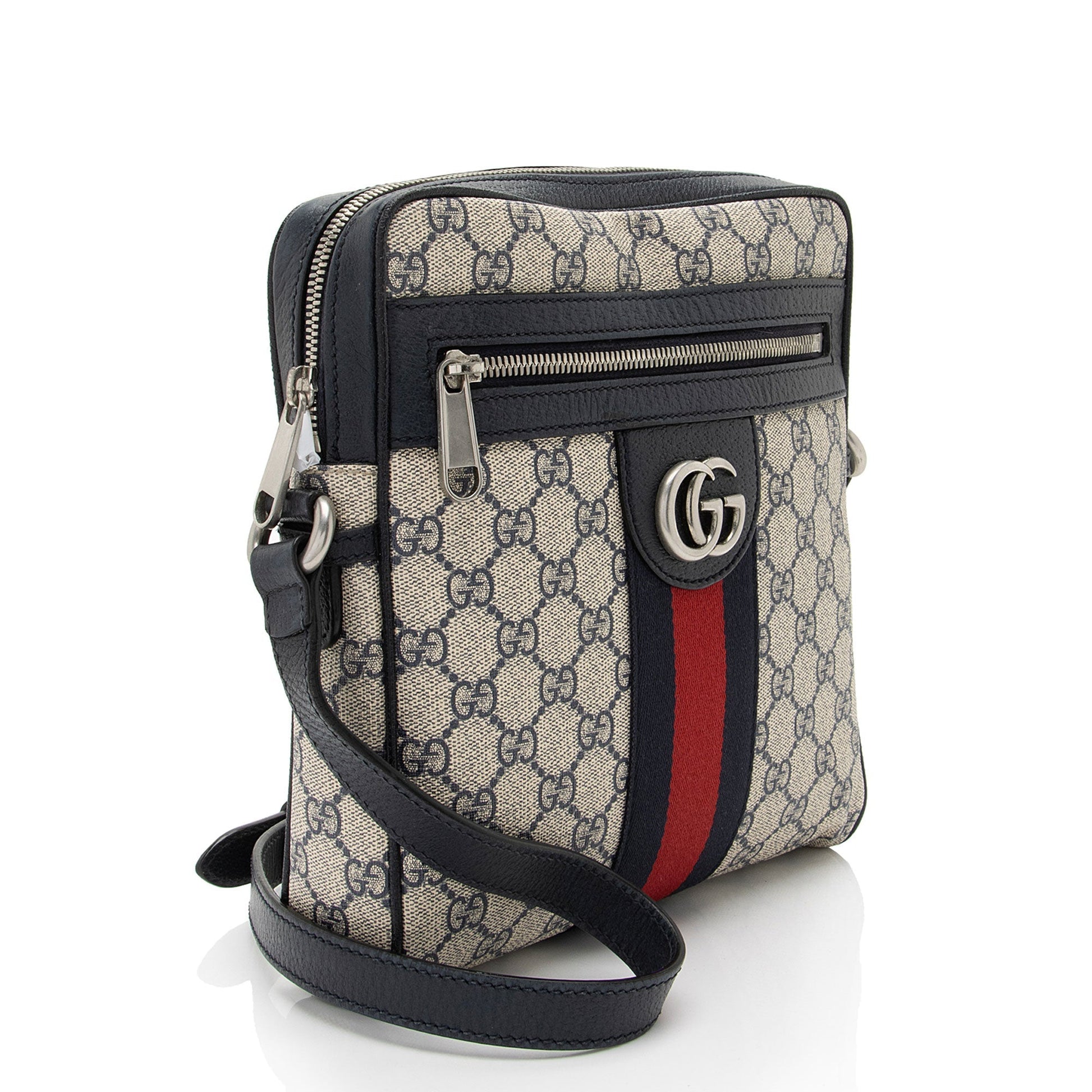 Gucci GG Supreme Ophidia Messenger SHF-UNzoO2 Leather Canvas Nylon Beige Shoulder Bag