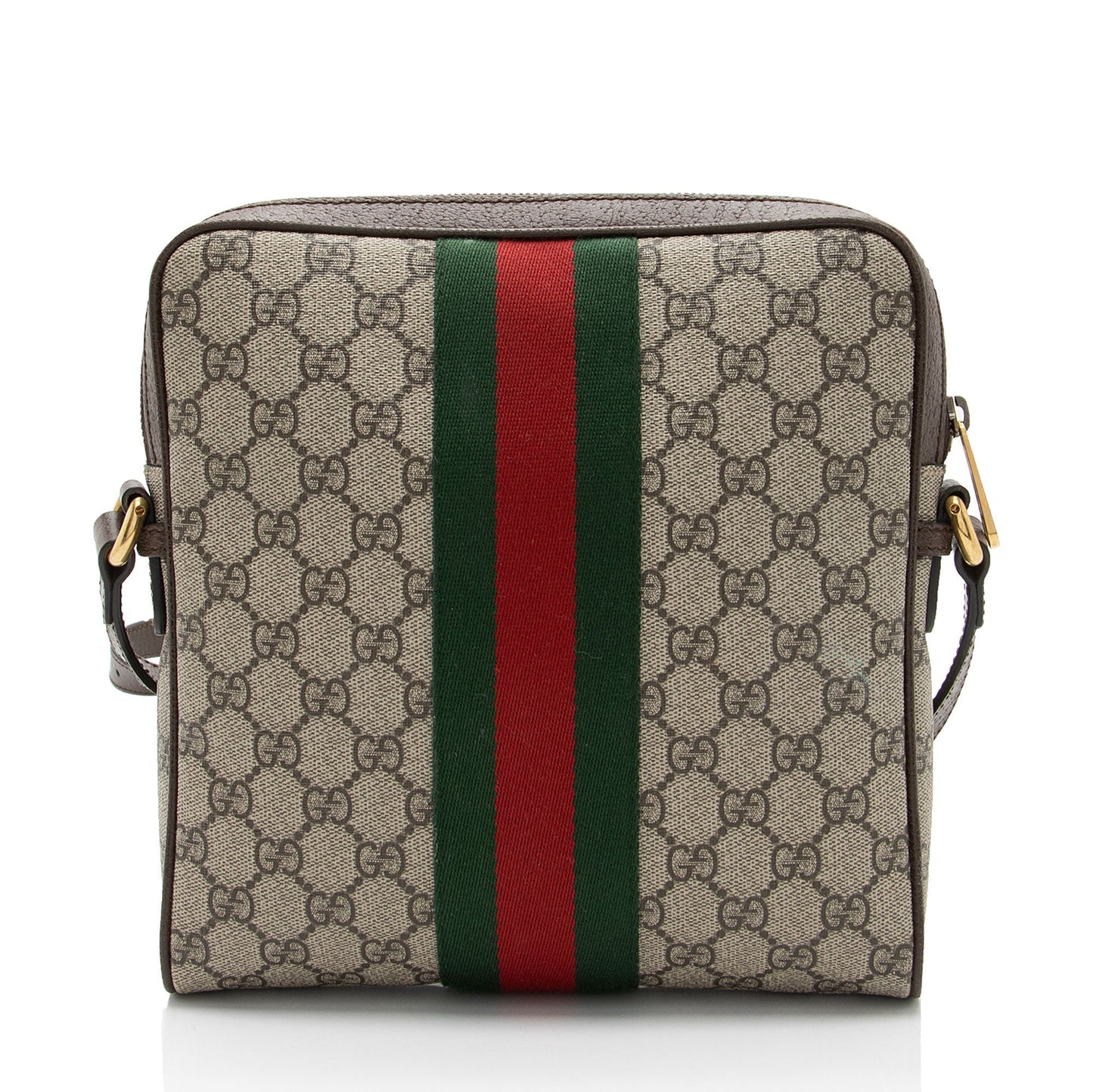 Gucci GG Supreme Ophidia Messenger SHF-jEUPsL Leather Canvas Nylon Brown Shoulder Bag