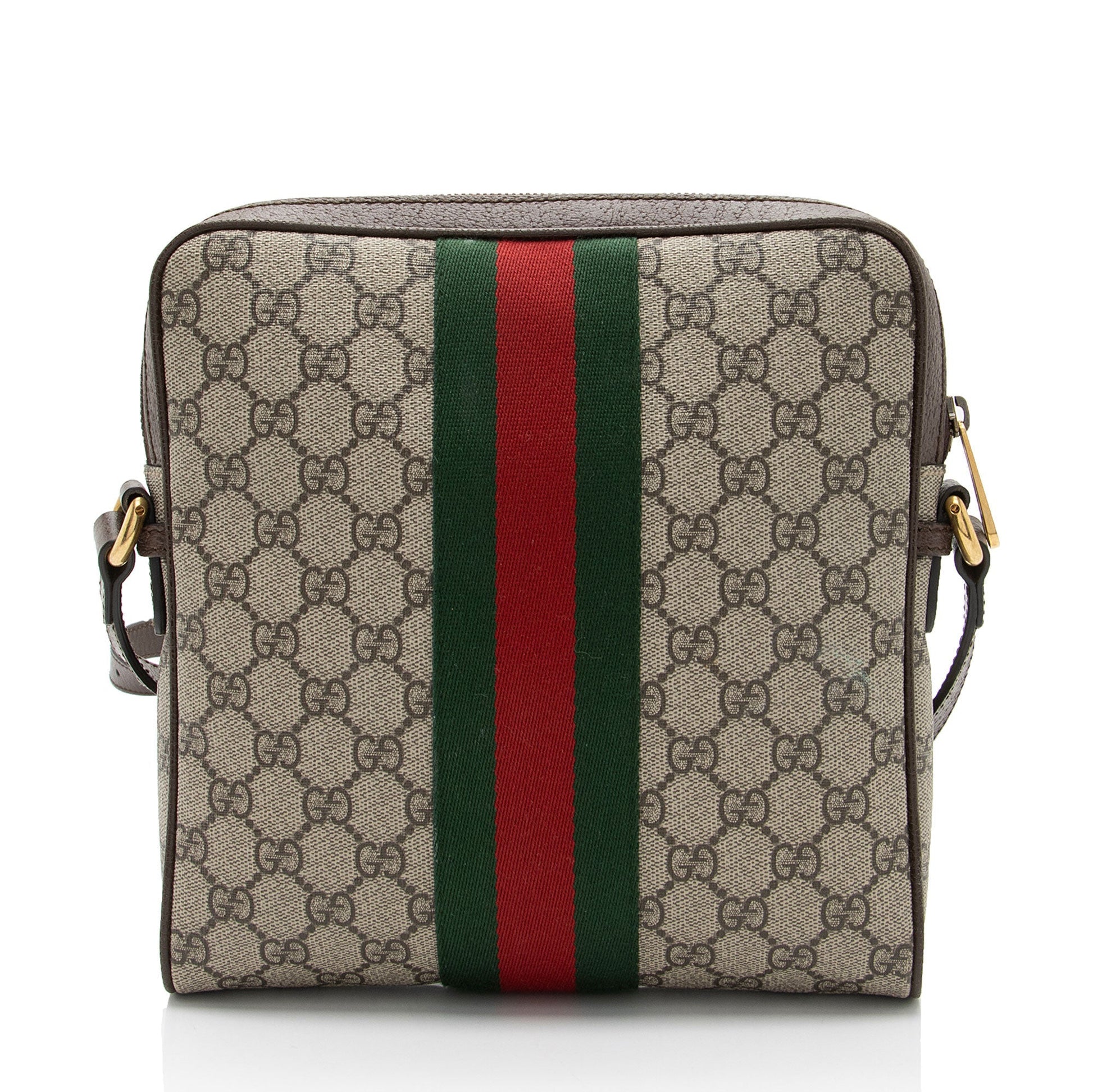 Gucci GG Supreme Ophidia Messenger SHF-jEUPsL Leather Canvas Nylon Brown Shoulder Bag