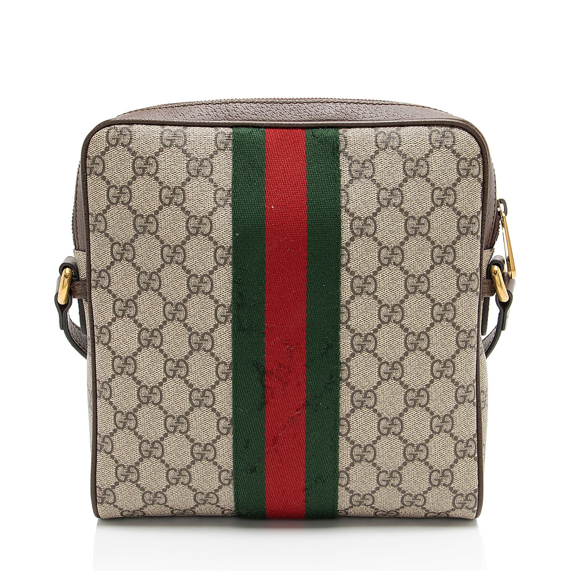 Gucci GG Supreme Ophidia Messenger Leather Canvas Nylon Beige Shoulder Bag Messenger 1