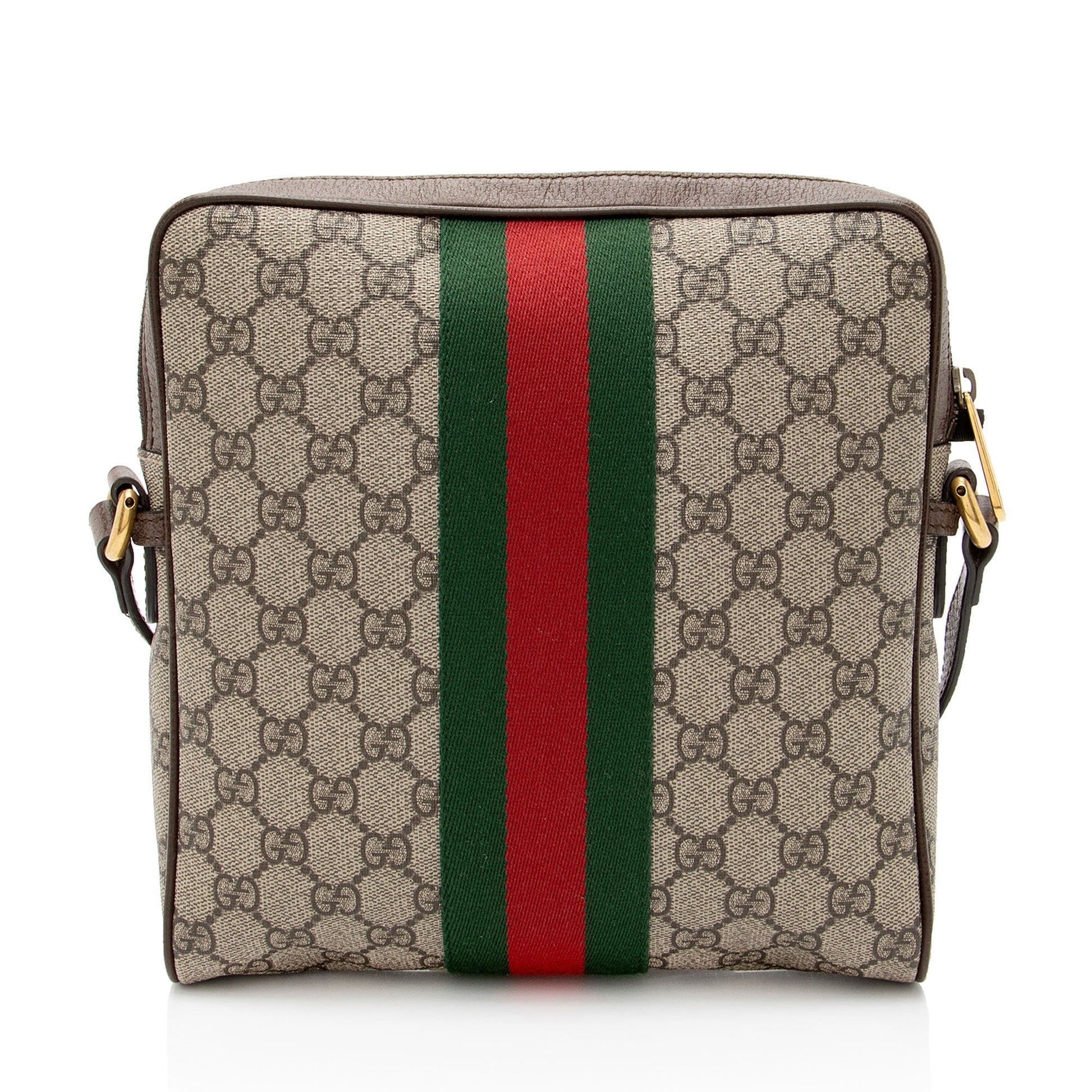Gucci GG Supreme Ophidia Messenger Leather Canvas Nylon Beige Shoulder Bag Messenger 2