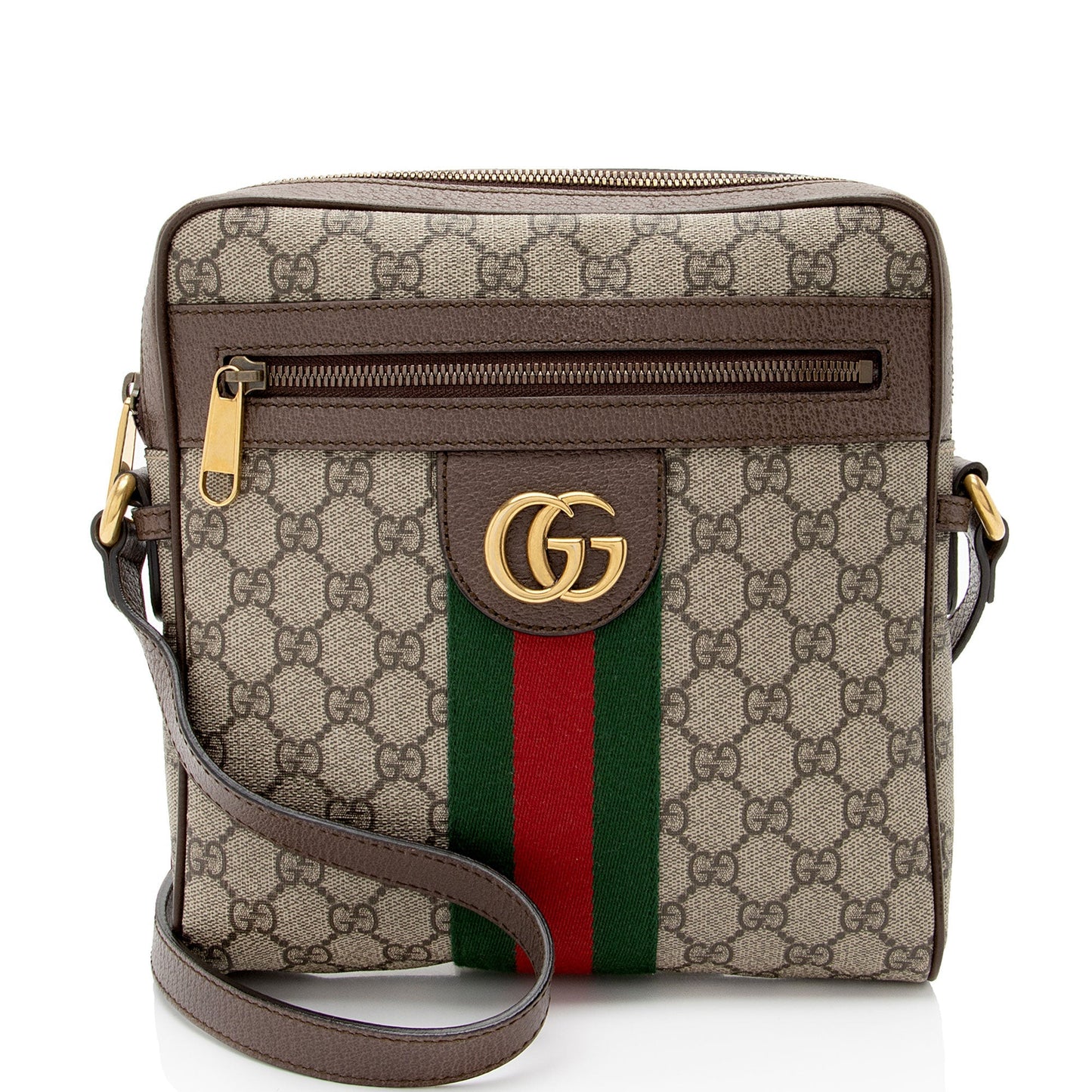 Gucci GG Supreme Ophidia Messenger Leather Canvas Nylon Beige Shoulder Bag Messenger 2