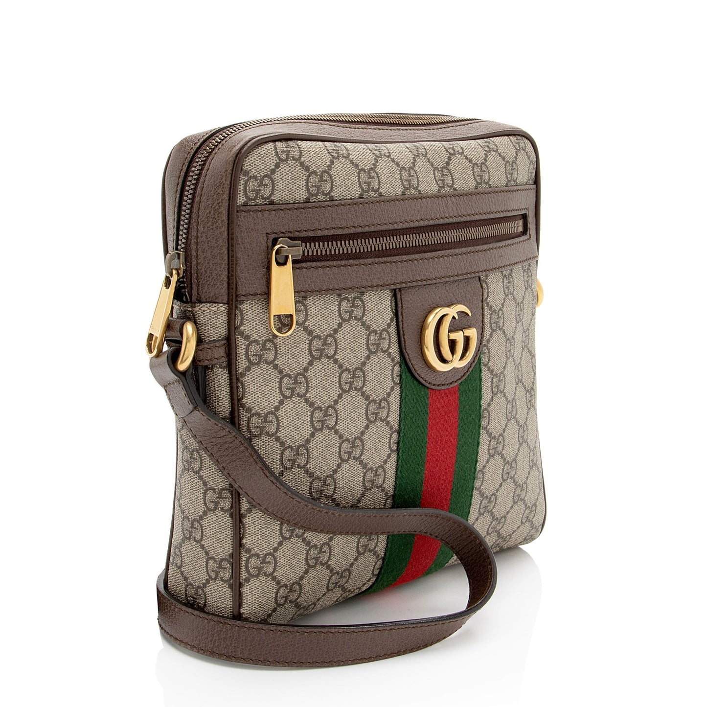 Gucci GG Supreme Ophidia Messenger Leather Canvas Nylon Beige Shoulder Bag Messenger 2