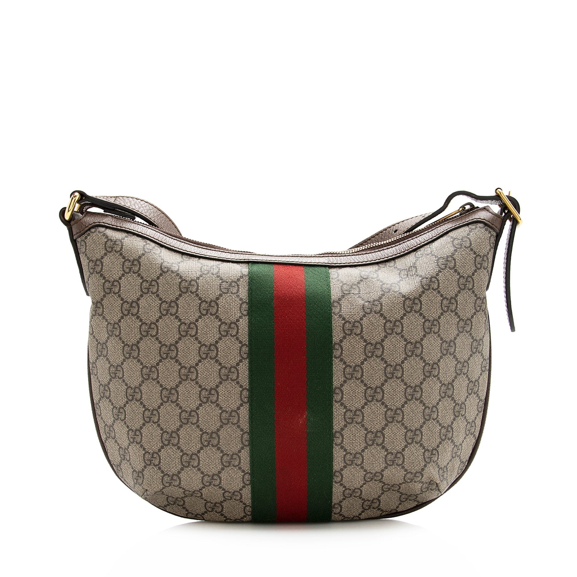 Gucci GG Supreme Ophidia SHF Leather Canvas Nylon Brown Crossbody Bag Bag Shf