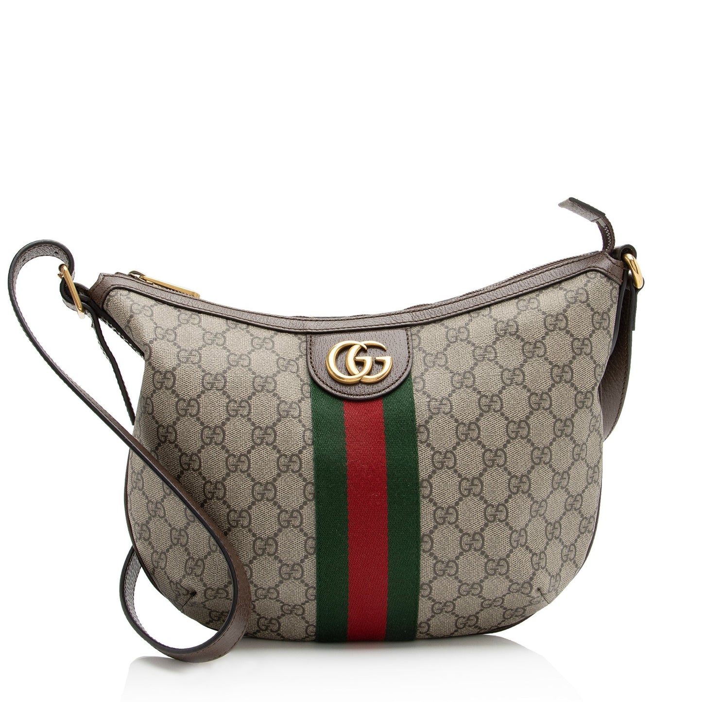 Gucci GG Supreme Ophidia SHF Leather Canvas Nylon Brown Crossbody Bag 5