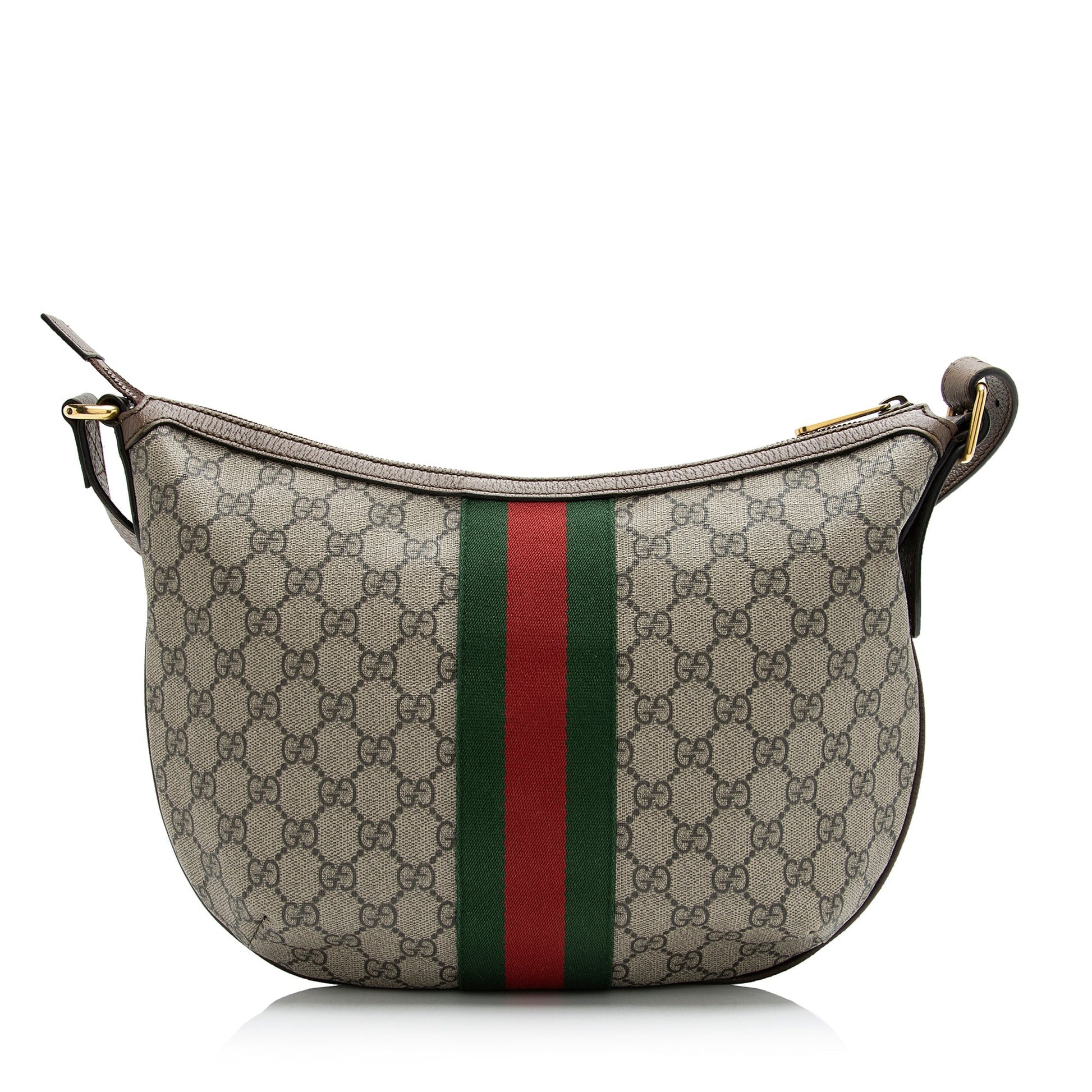 Gucci GG Supreme Ophidia SHF Leather Canvas Nylon Brown Crossbody Bag 6