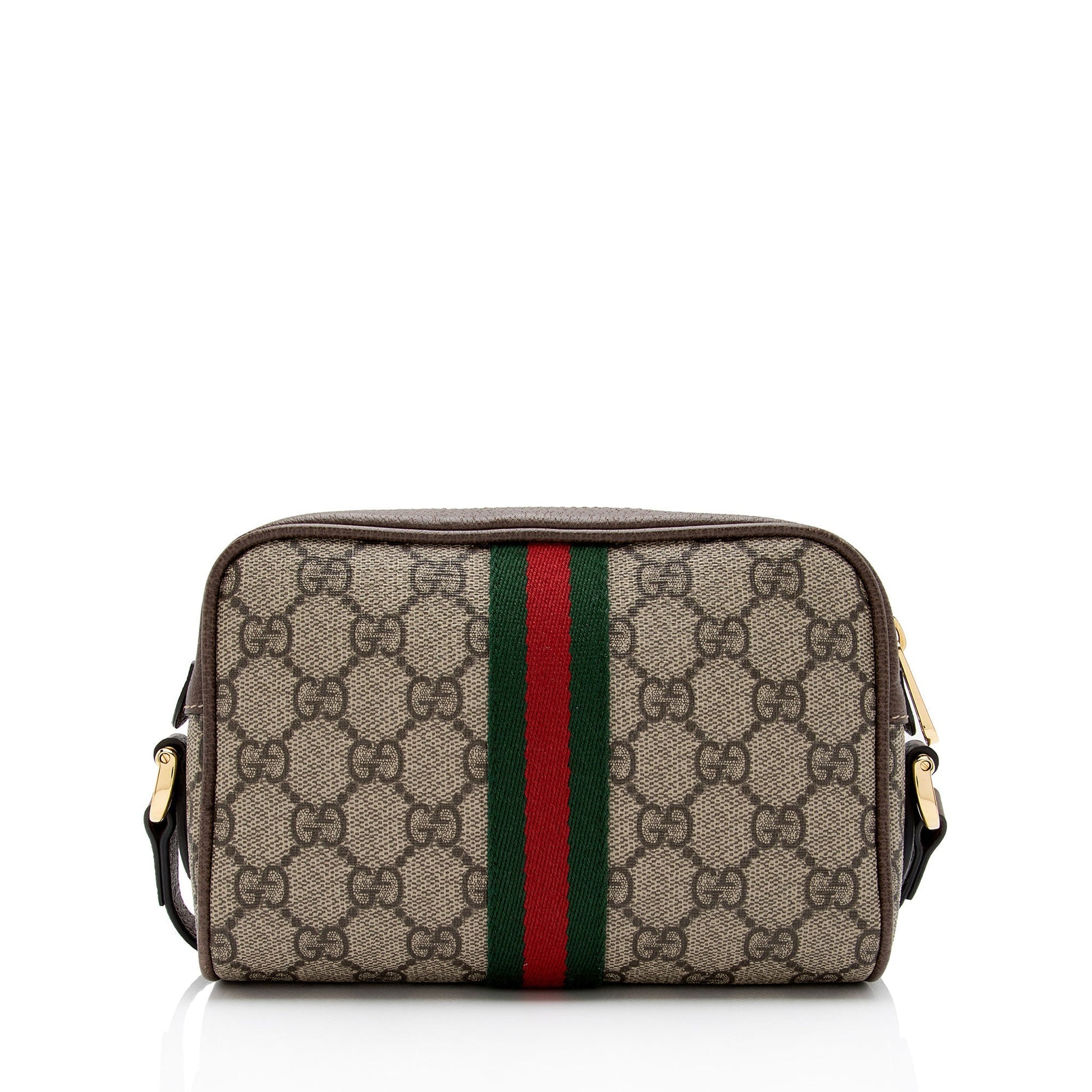 Gucci GG Supreme Ophidia SHF-Y4L50P Leather Canvas Nylon Beige Shoulder Bag