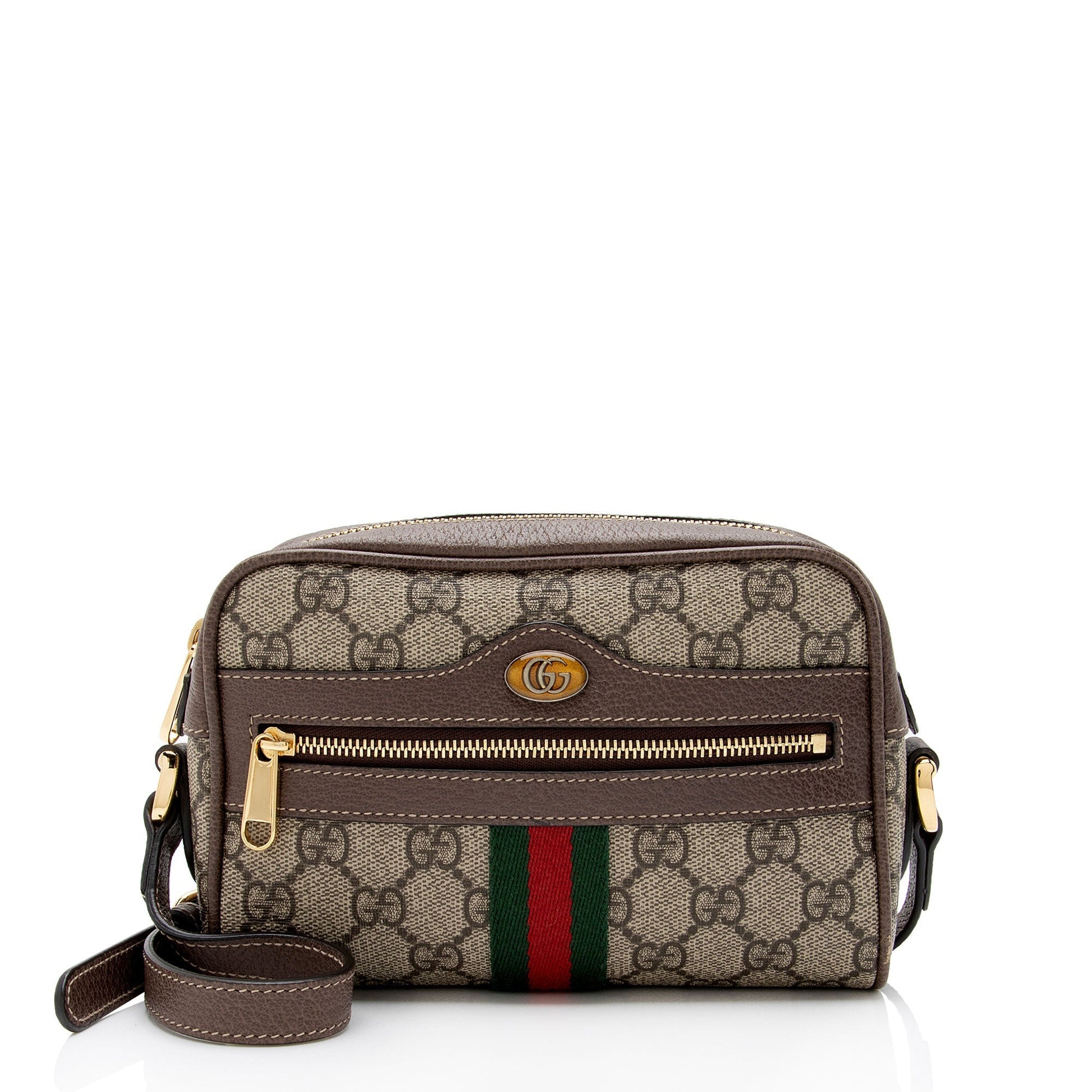 Gucci GG Supreme Ophidia SHF-Y4L50P Leather Canvas Nylon Beige Shoulder Bag