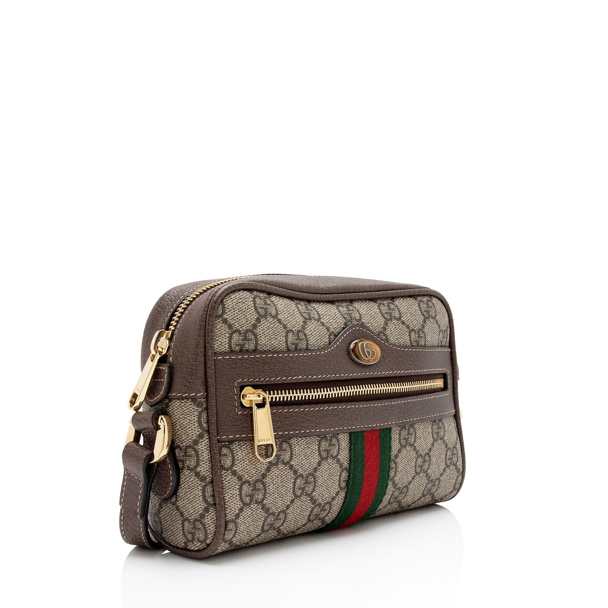 Gucci GG Supreme Ophidia SHF-Y4L50P Leather Canvas Nylon Beige Shoulder Bag
