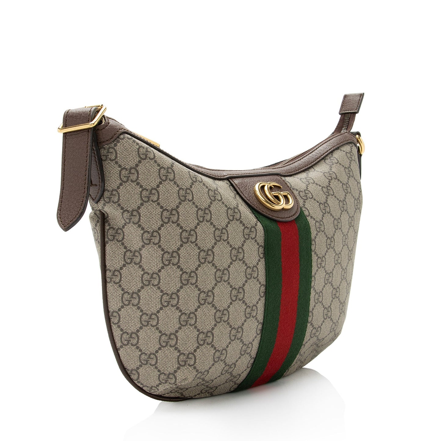 Gucci GG Supreme Ophidia SHF-QIMBIr Leather Canvas Nylon Brown Crossbody Bag