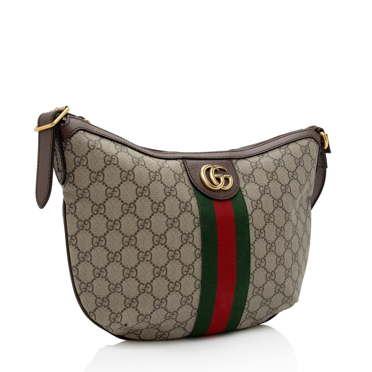 Gucci GG Supreme Ophidia SHF-P4wRsg Leather Canvas Nylon Brown Crossbody Bag