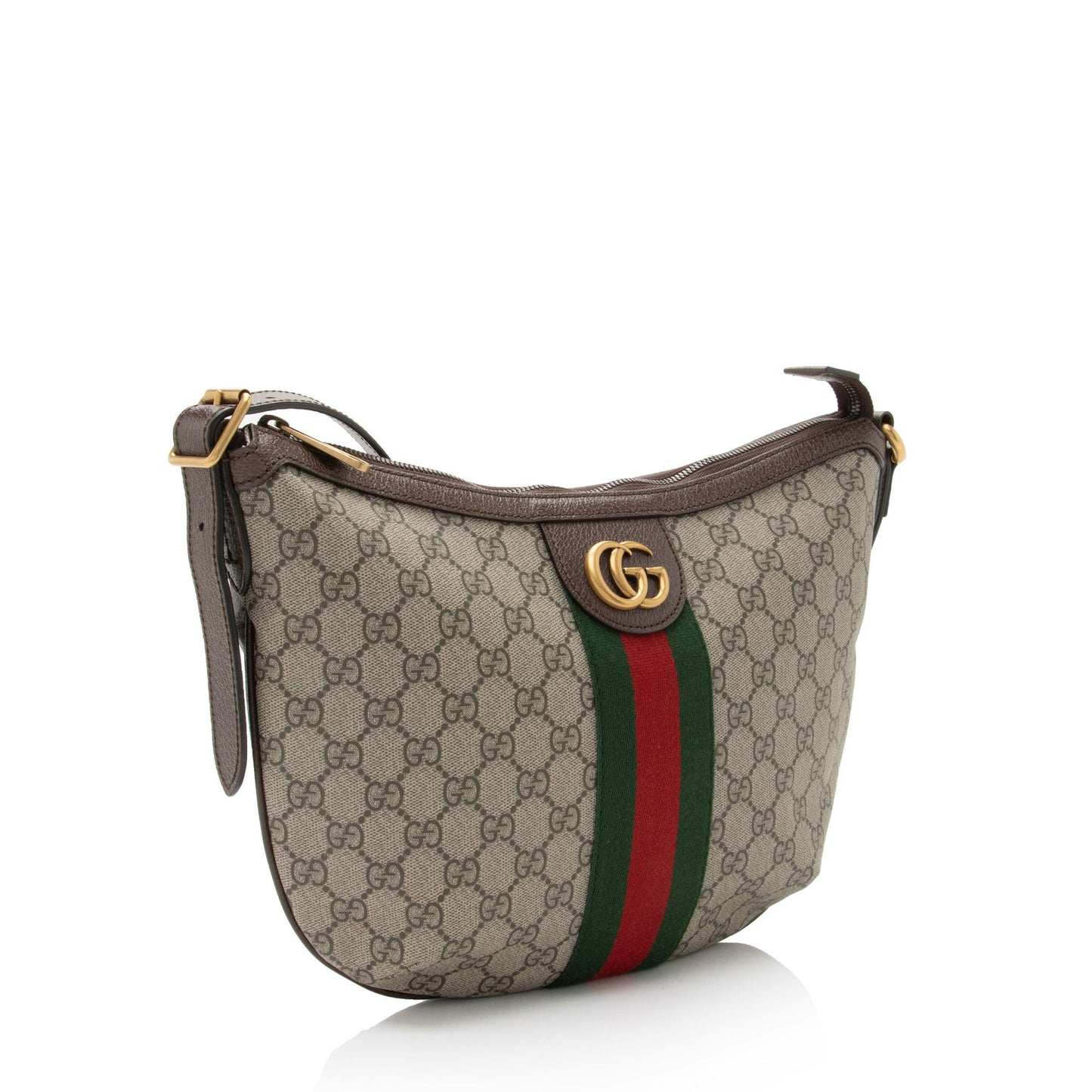 Gucci GG Supreme Ophidia SHF-URzqpU Leather Canvas Nylon Brown Crossbody Bag