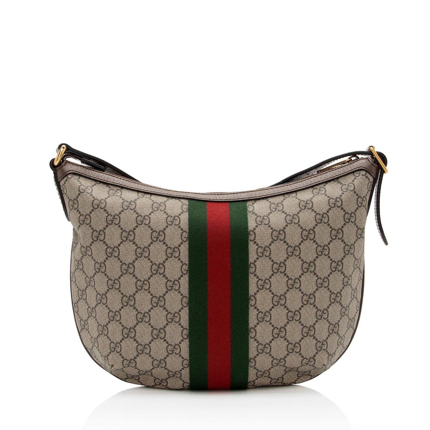 Gucci GG Supreme Ophidia SHF-vd30vA Leather Canvas Nylon Brown Crossbody Bag