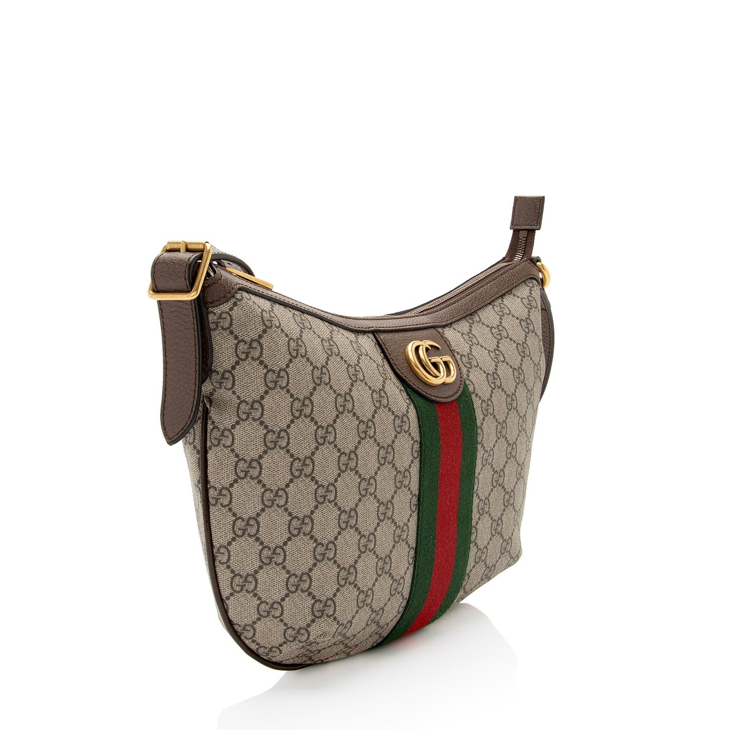 Gucci GG Supreme Ophidia SHF-vd30vA Leather Canvas Nylon Brown Crossbody Bag