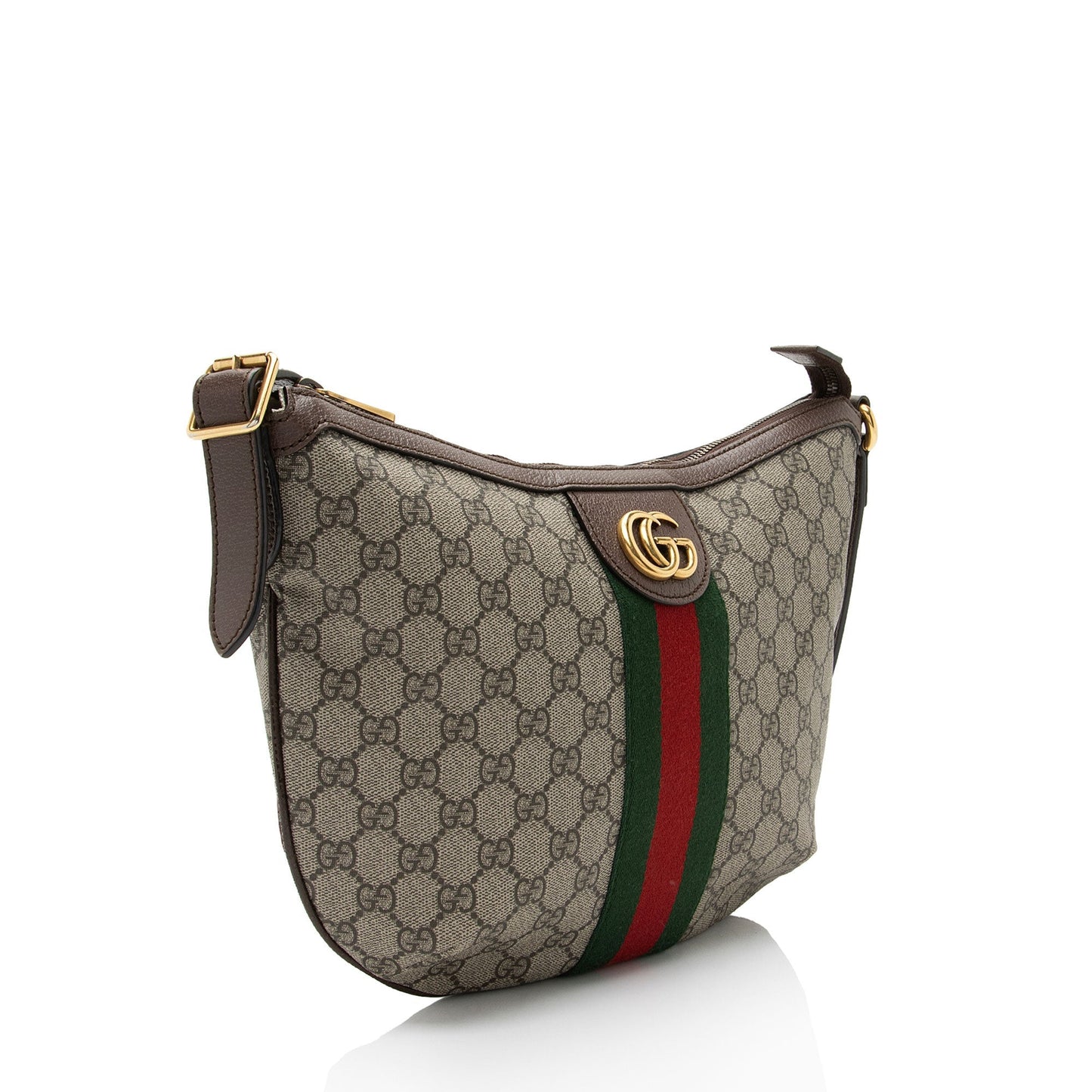 Gucci GG Supreme Ophidia SHF-enWfwL Leather Canvas Nylon Brown Crossbody Bag