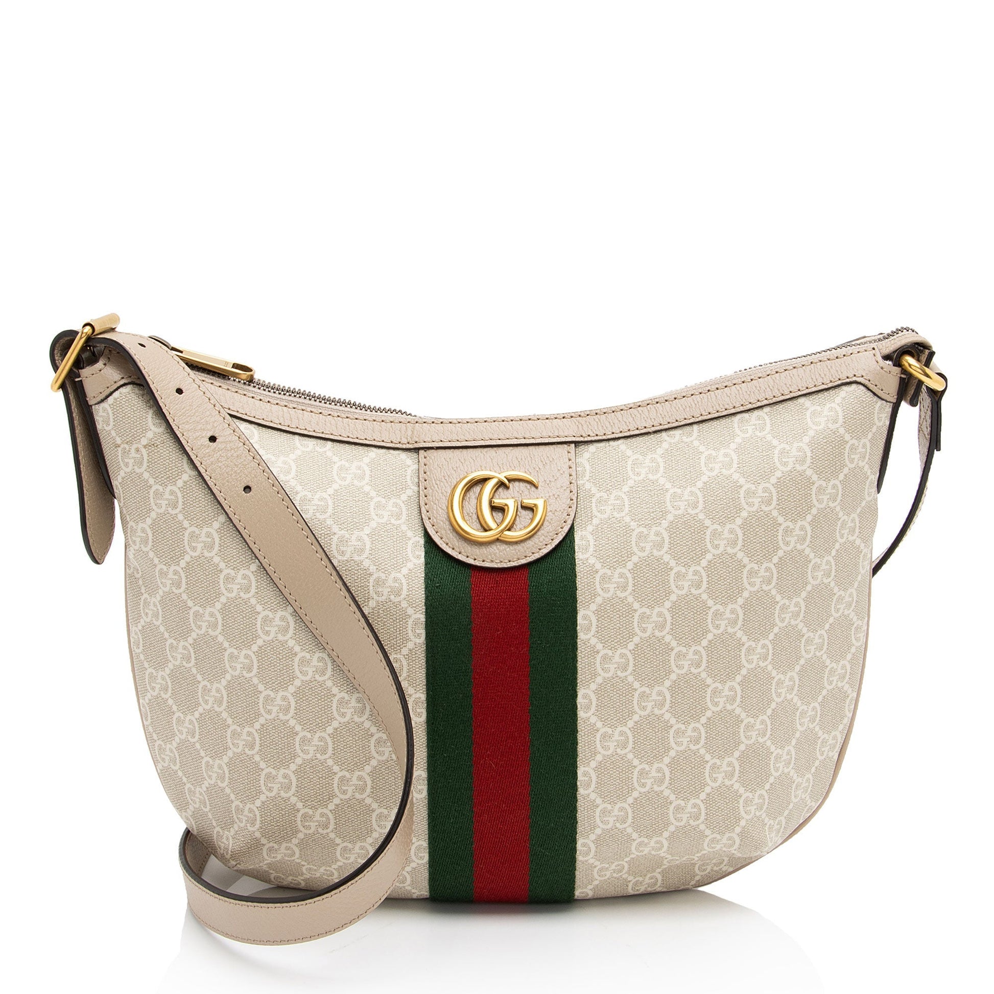 Gucci GG Supreme Ophidia SHF-9xC4TK Leather Canvas Nylon White Crossbody Bag