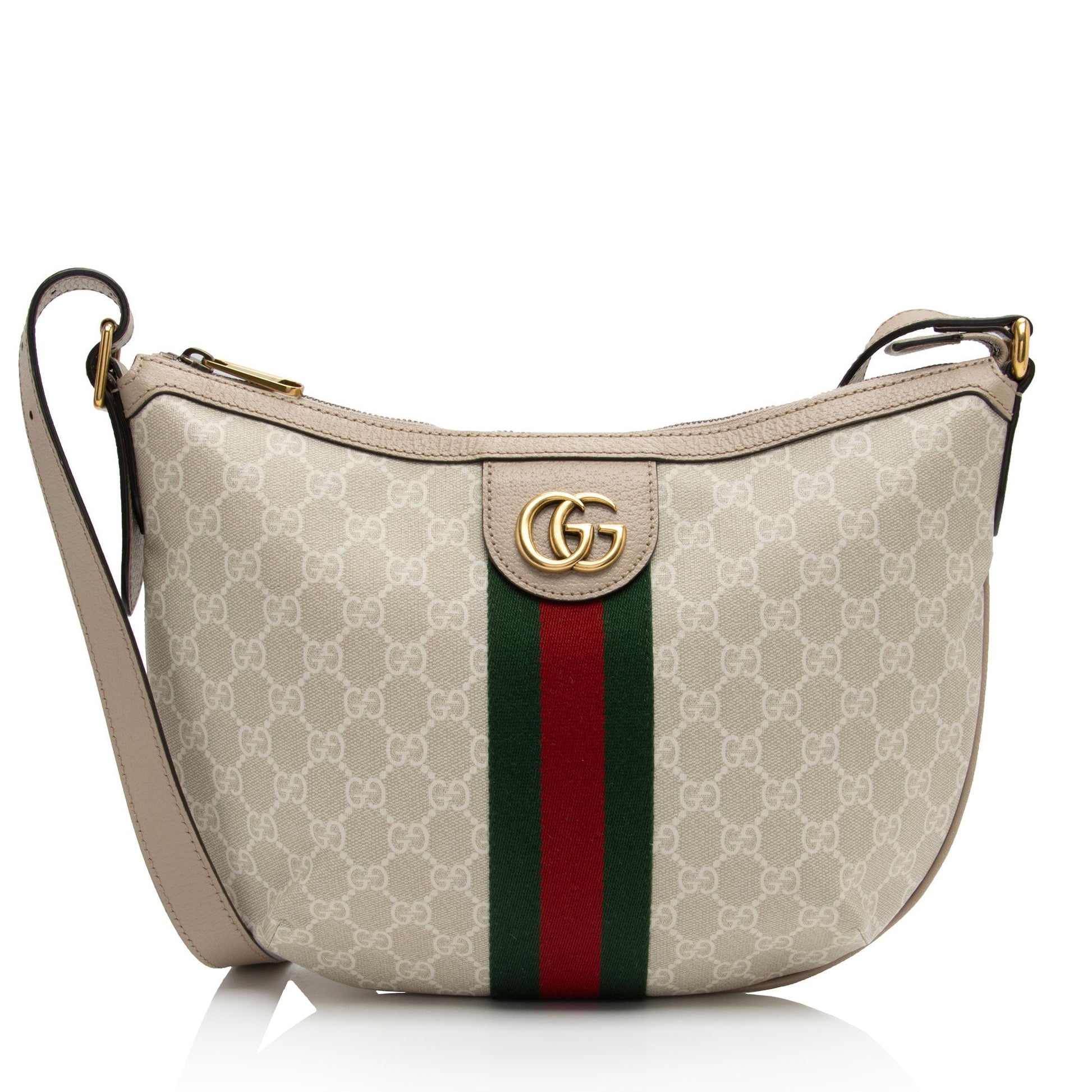 Gucci GG Supreme Ophidia SHF-qaytNf Leather Canvas Nylon White Crossbody Bag