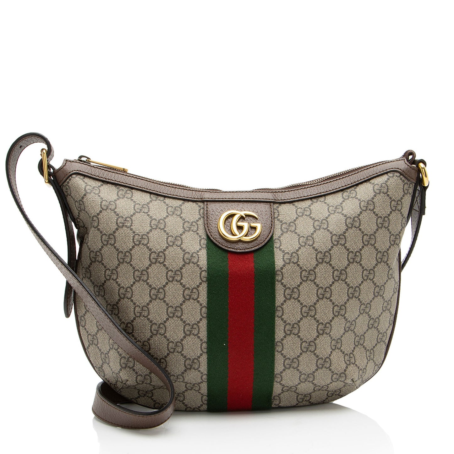 Gucci GG Supreme Ophidia SHF-14aWzD Leather Canvas Nylon Brown Shoulder Bag