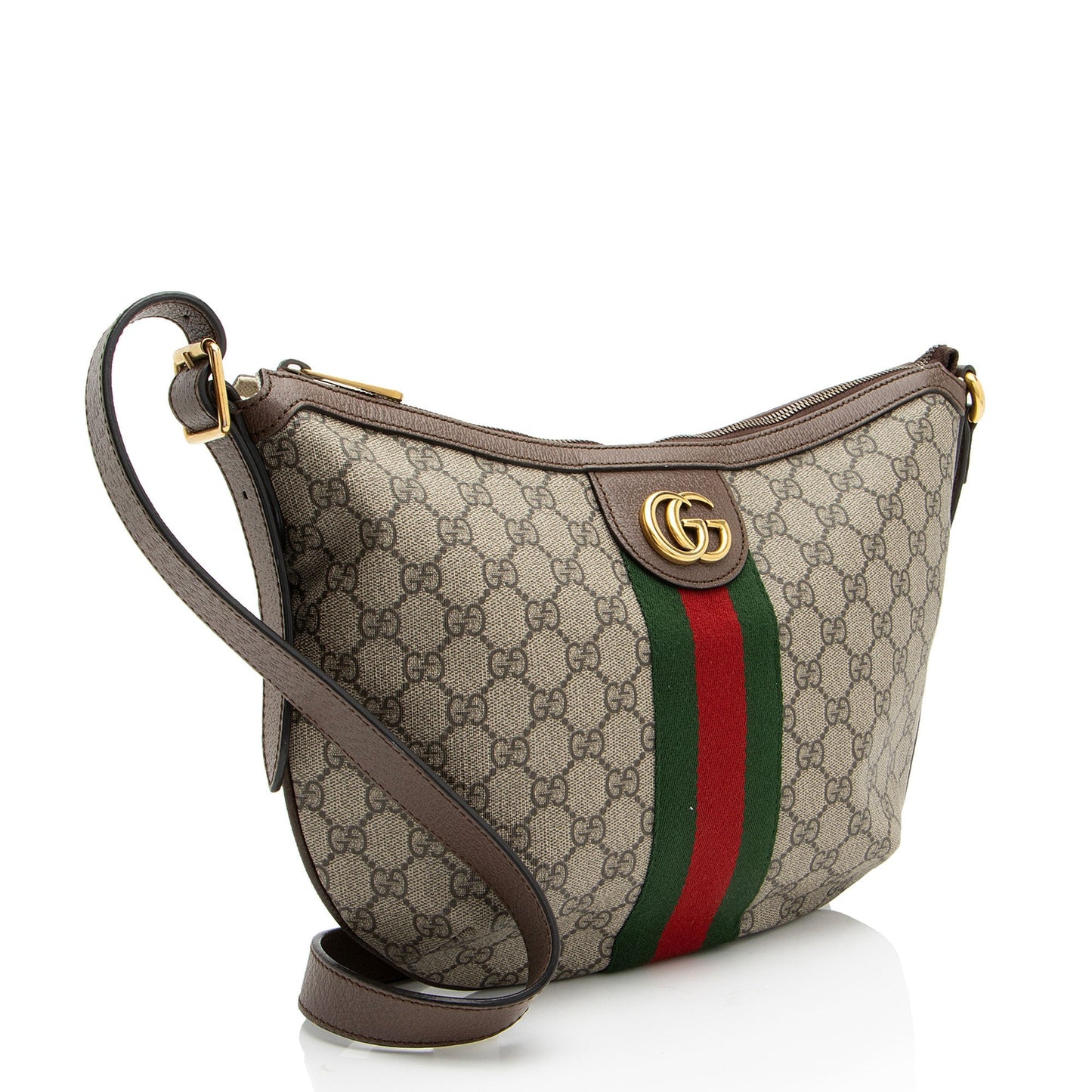 Gucci GG Supreme Ophidia SHF-14aWzD Leather Canvas Nylon Brown Shoulder Bag