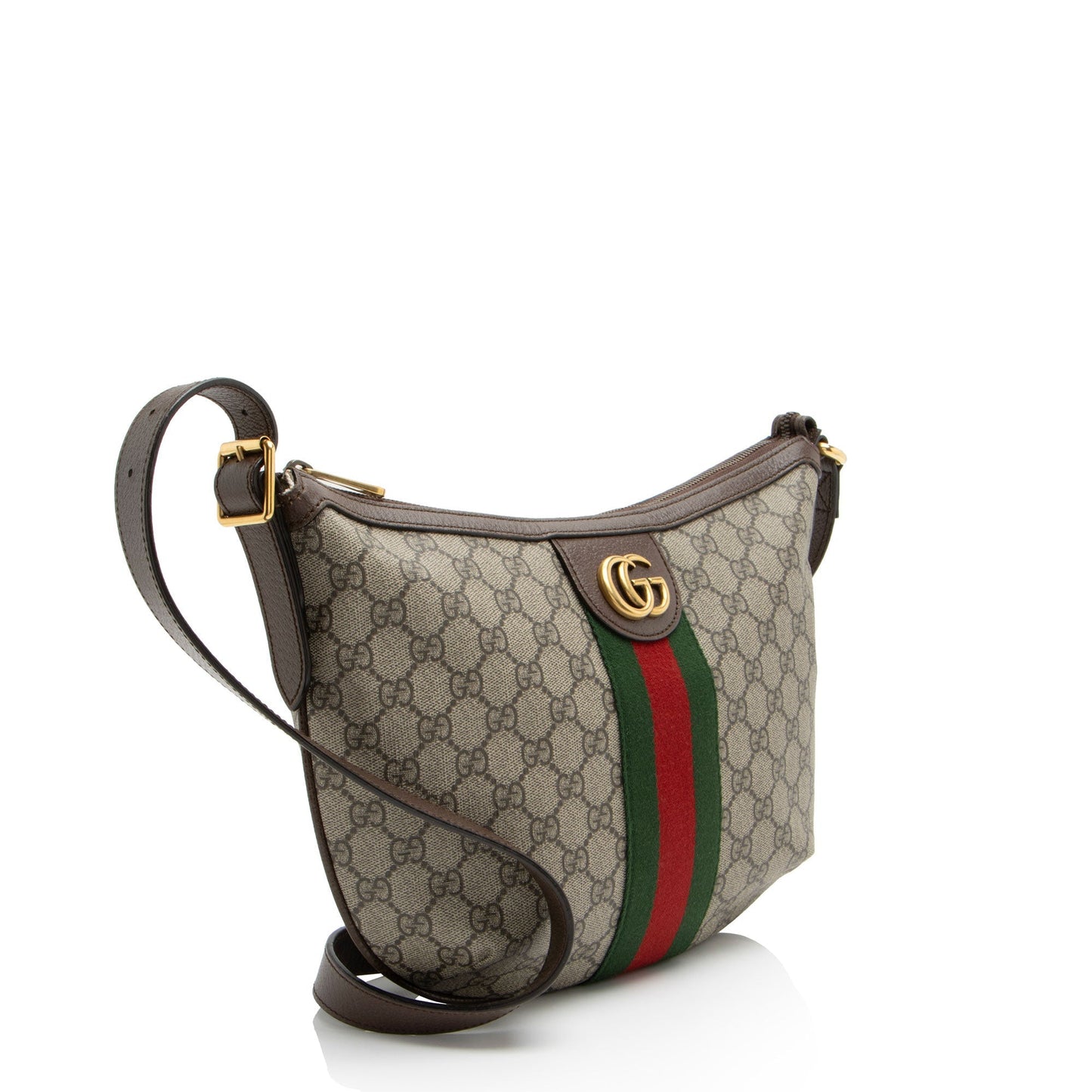 Gucci GG Supreme Ophidia SHF-DmWQh2 Leather Canvas Nylon Brown Shoulder Bag