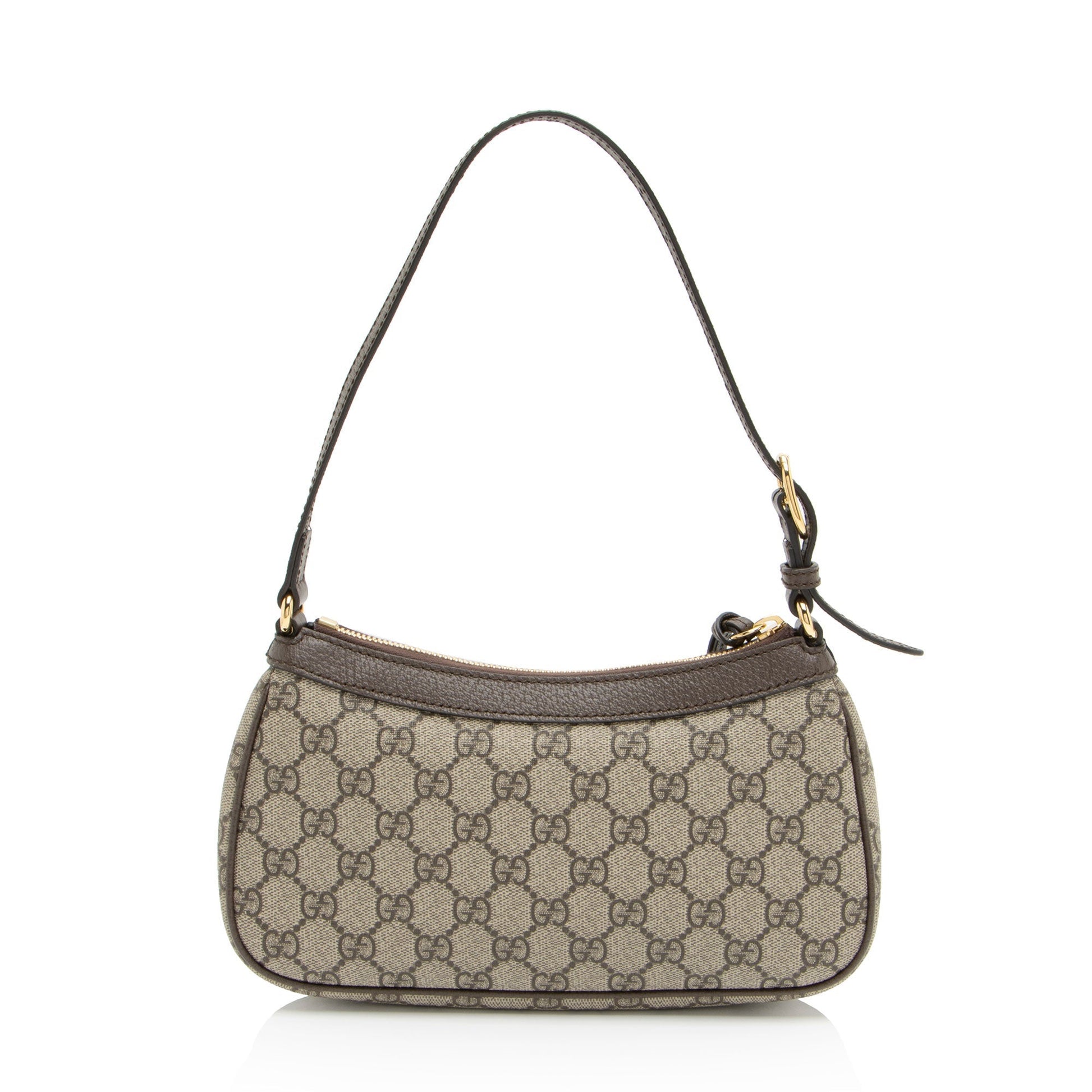 Gucci GG Supreme Ophidia Tassel Leather Canvas Brown Beige Shoulder Bag