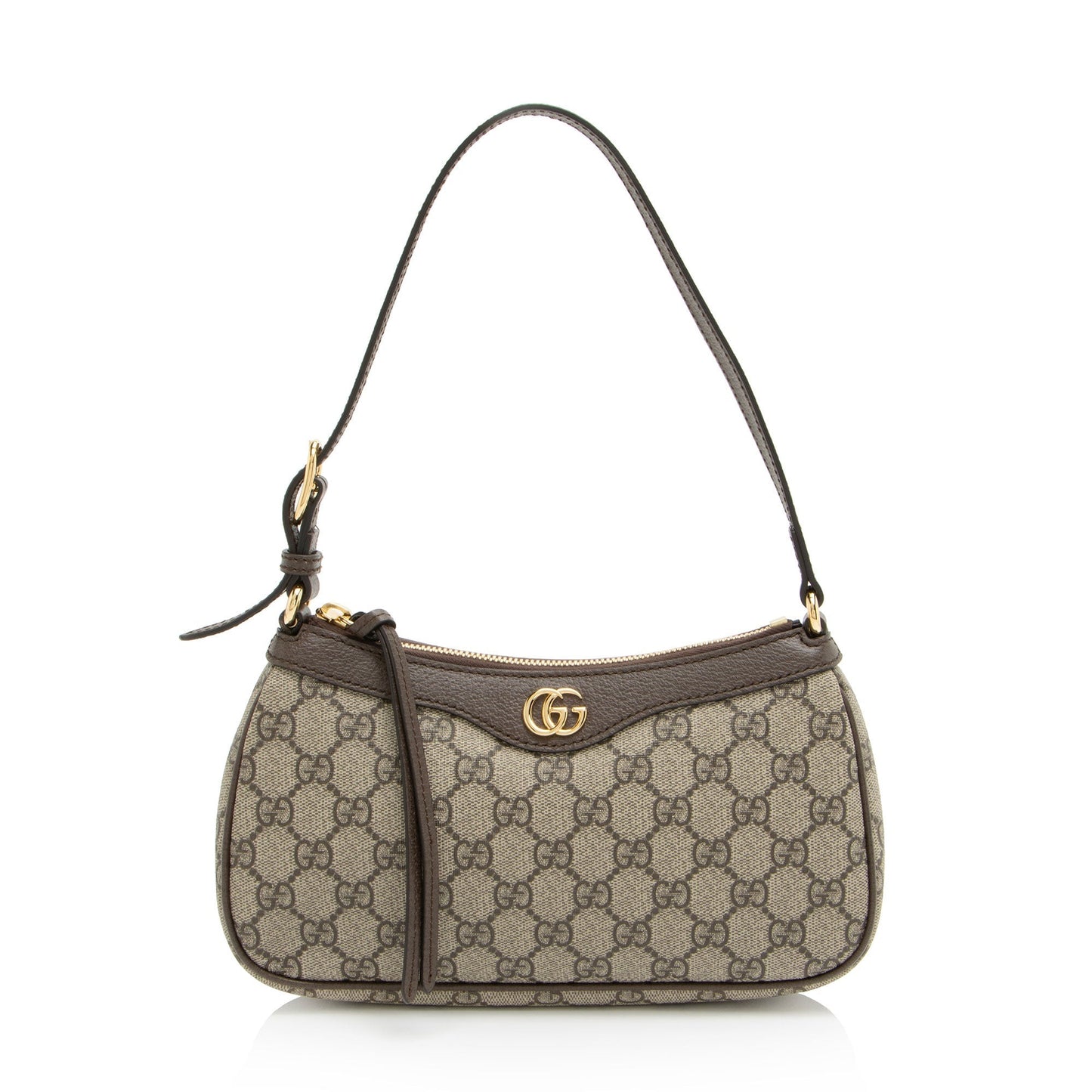 Gucci GG Supreme Ophidia Tassel Leather Canvas Brown Beige Shoulder Bag