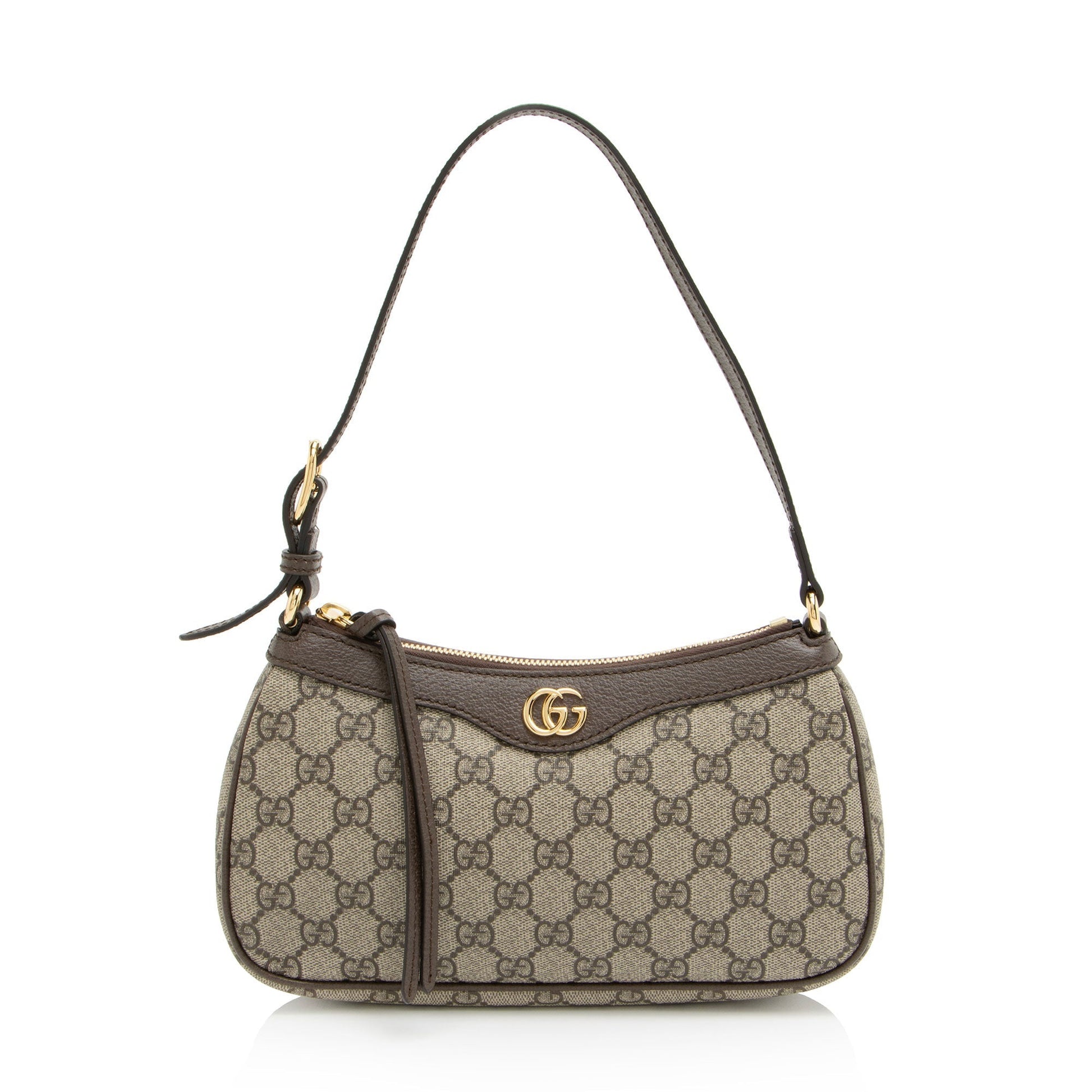 Gucci GG Supreme Ophidia Tassel Leather Canvas Brown Beige Shoulder Bag