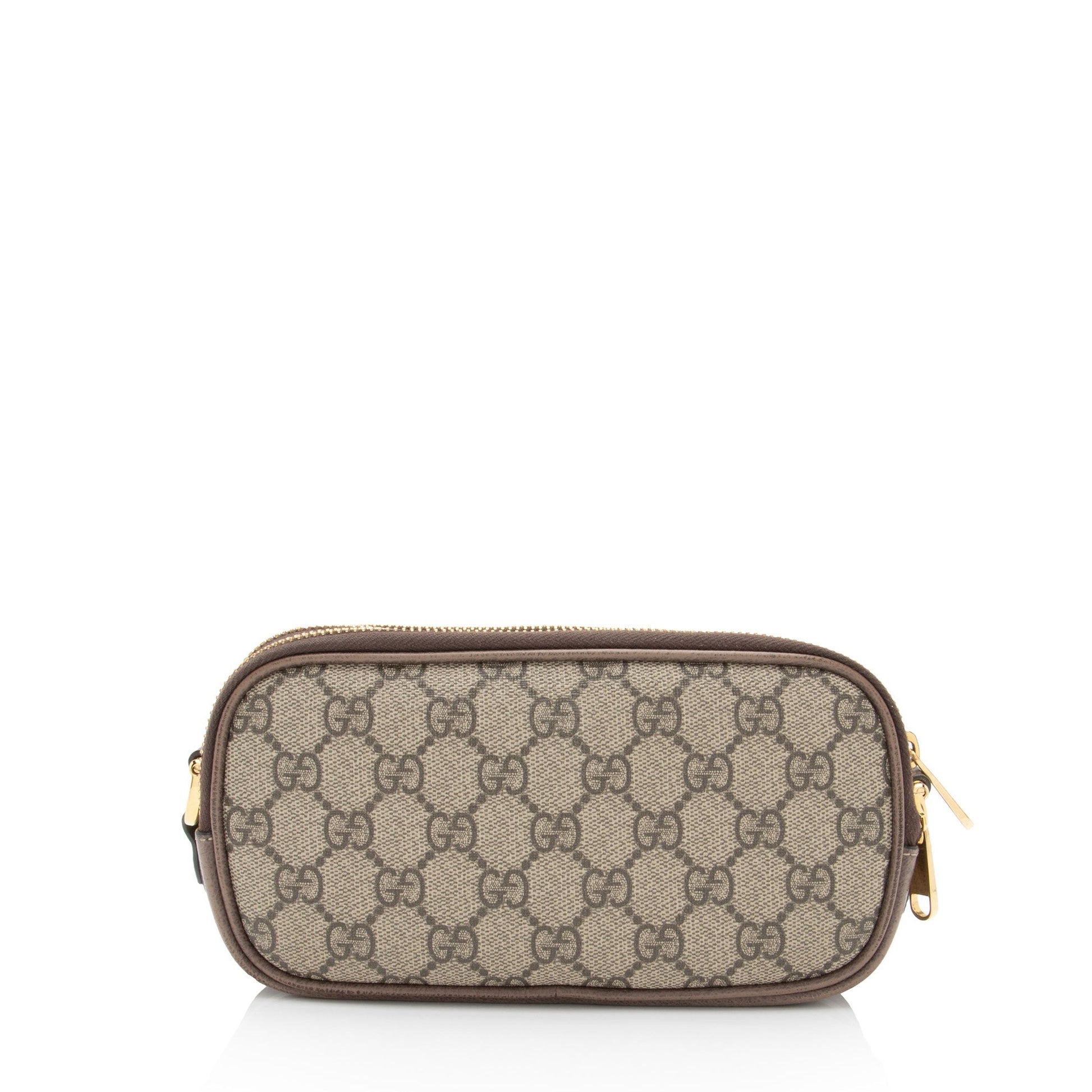 Gucci GG Supreme Ophidia Triple Zip Leather Canvas Nylon Brown Crossbody Bag Shf Hpxcwf