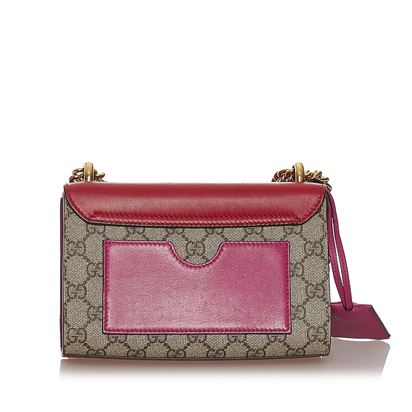 Gucci GG Supreme Padlock SHG Canvas Brown Red Crossbody Bag