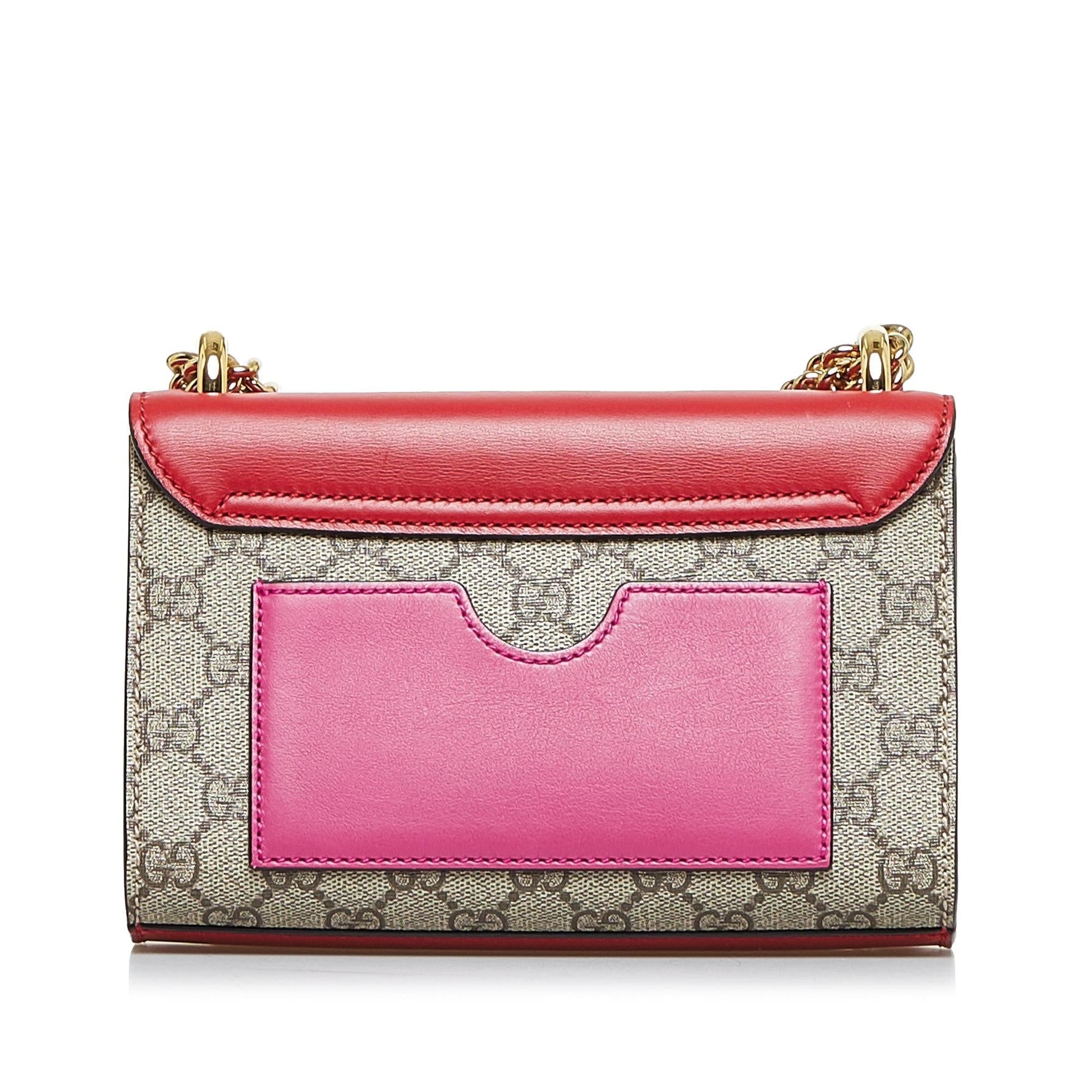 Gucci GG Supreme Padlock SHG-vUf0Tt Canvas Brown Shoulder Bag