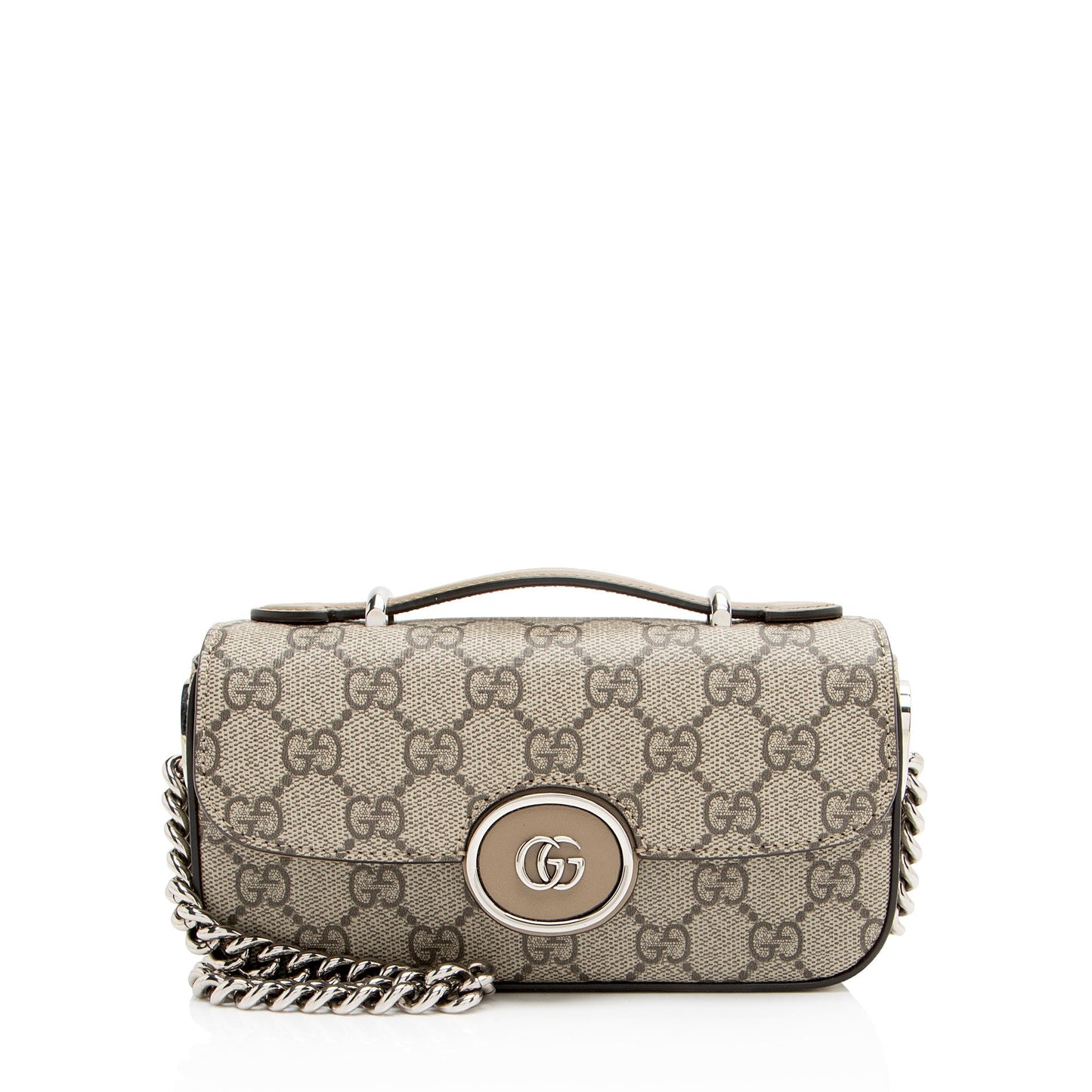 Gucci GG Supreme Petite GG Leather Canvas Beige Mini Shoulder Bag