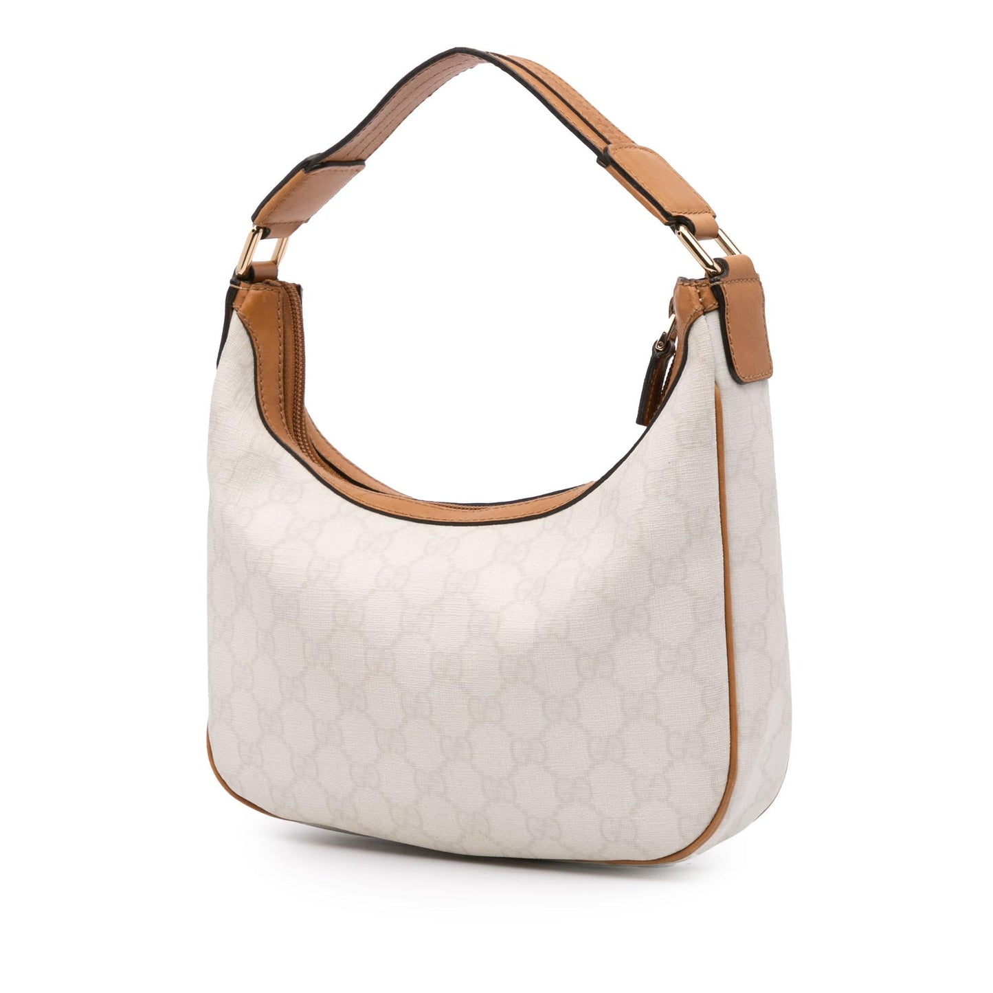 Gucci GG Supreme Pop Canvas Calf White Brown Satchel Bag