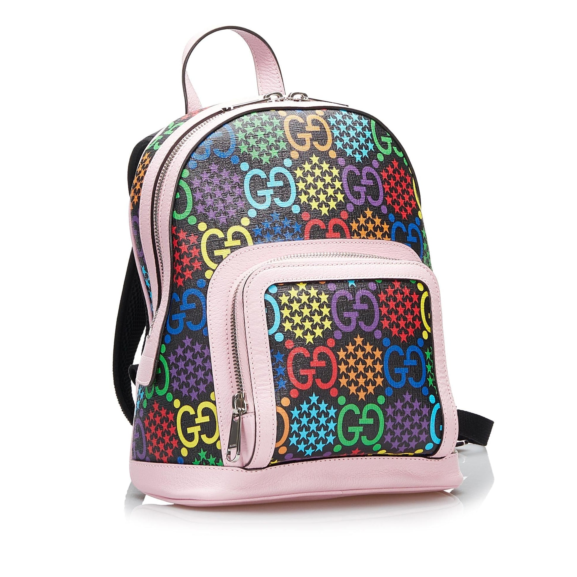 Gucci GG Supreme Psychedelic Backpack SHG-bhgTab Canvas Pink