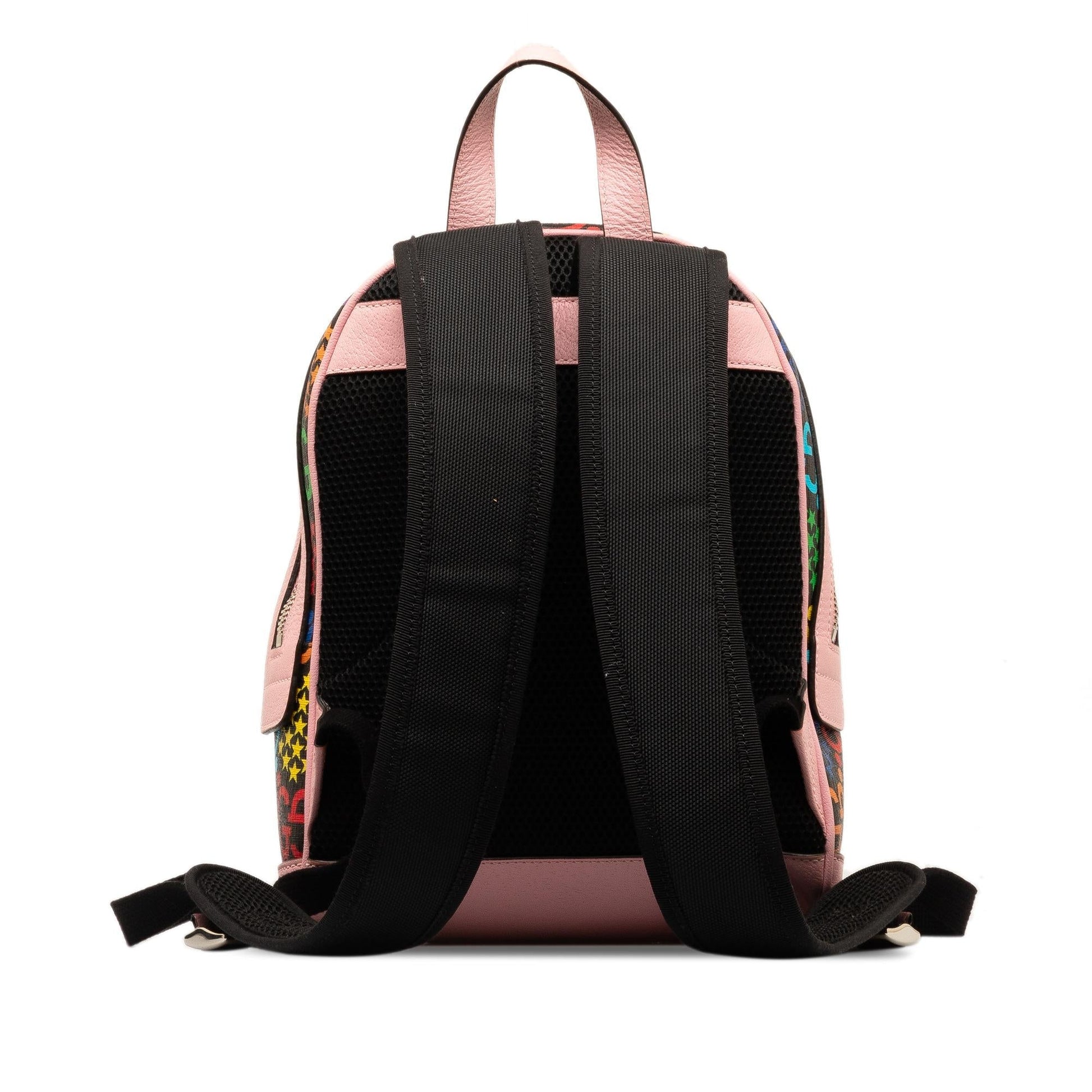 Gucci GG Supreme Psychedelic Backpack Canvas Calf Pink