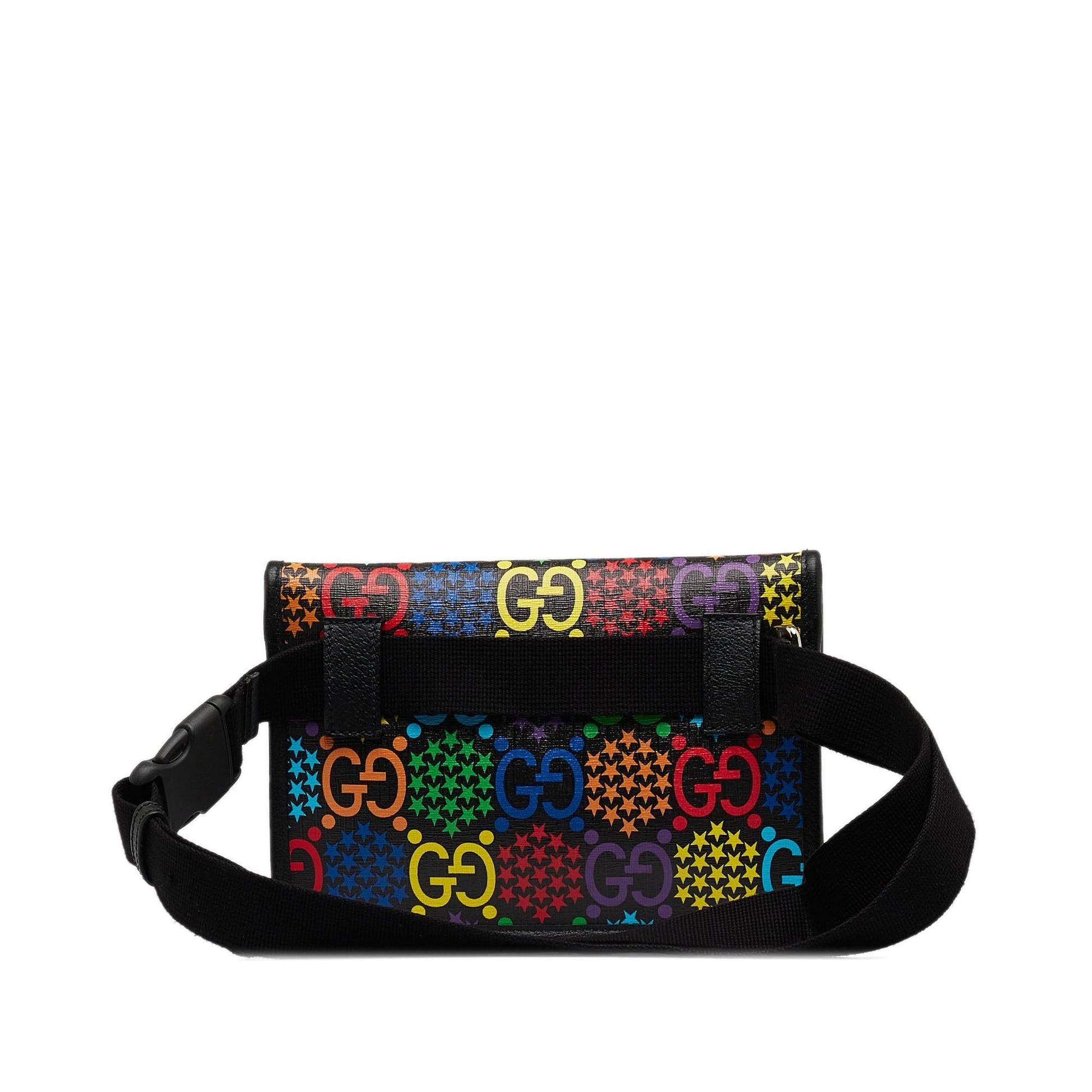Gucci GG Supreme Psychedelic Belt Canvas Black Accessory