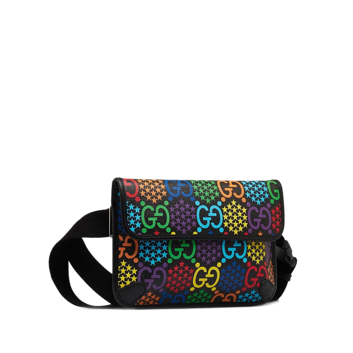 Gucci GG Supreme Psychedelic Belt Canvas Black Accessory
