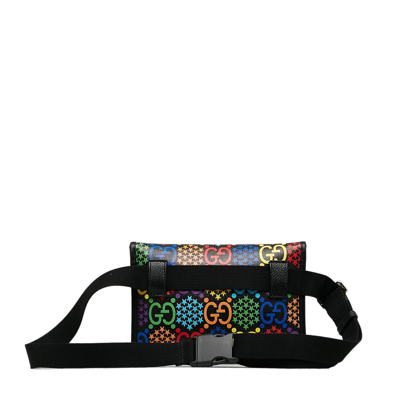 Gucci GG Supreme Psychedelic Belt SHG-lGM1A4 Canvas Calf Black Accessory