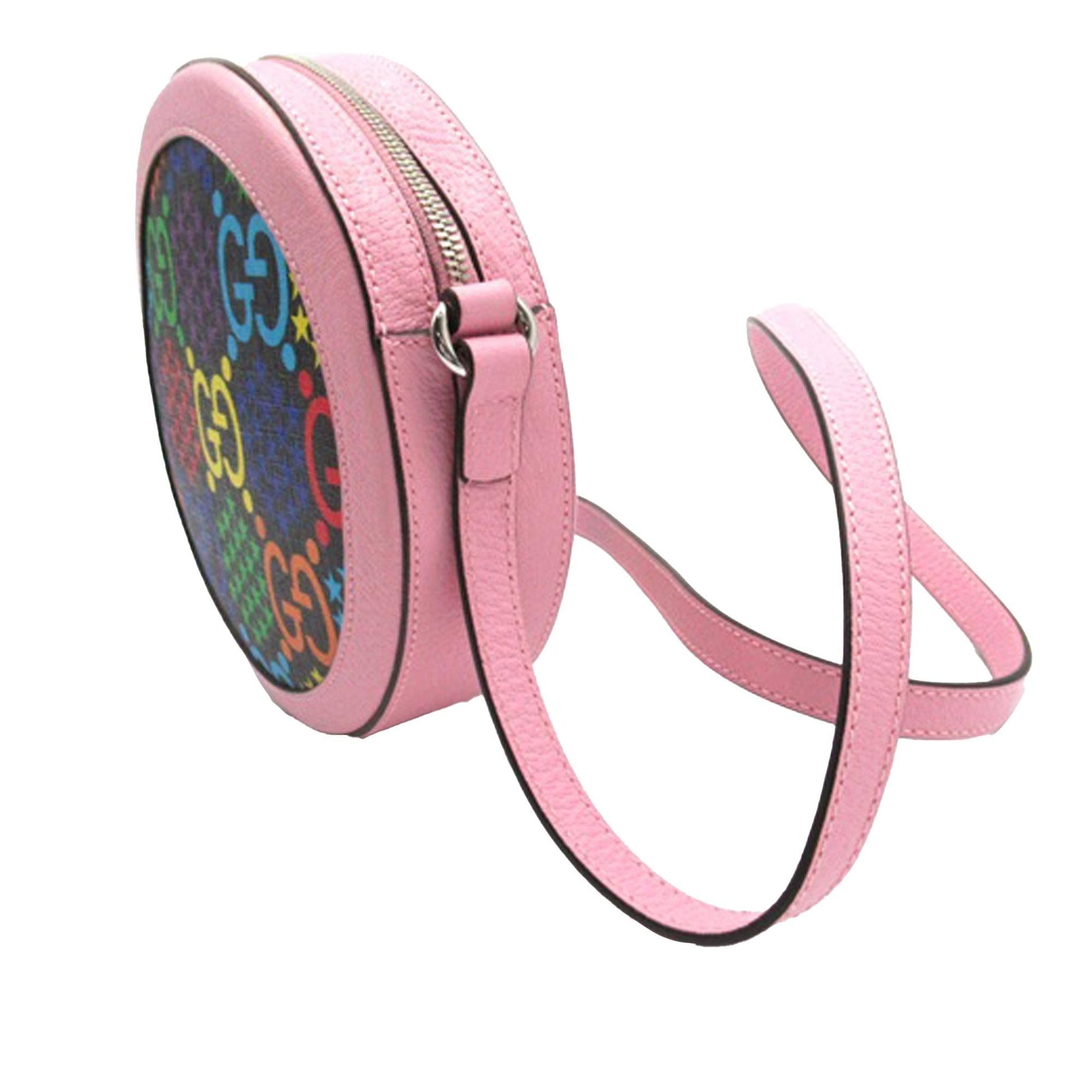 Gucci GG Supreme Psychedelic SHG-WuZmm2 Canvas Calf Pink Crossbody Bag