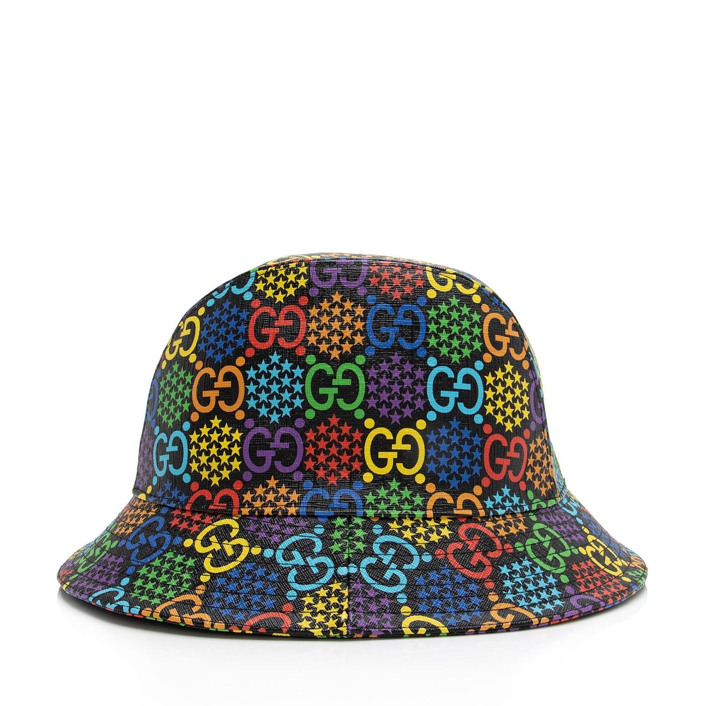 Gucci GG Supreme Psychedelic Fedora Hat Canvas Black Handbag