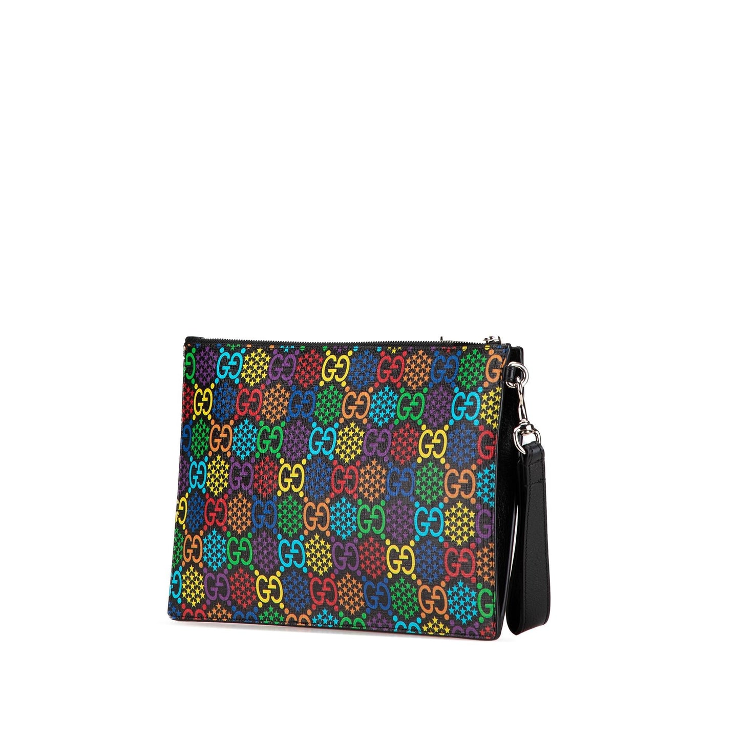 Gucci GG Supreme Psychedelic Zip Canvas Black Clutch Bag Clutch 1