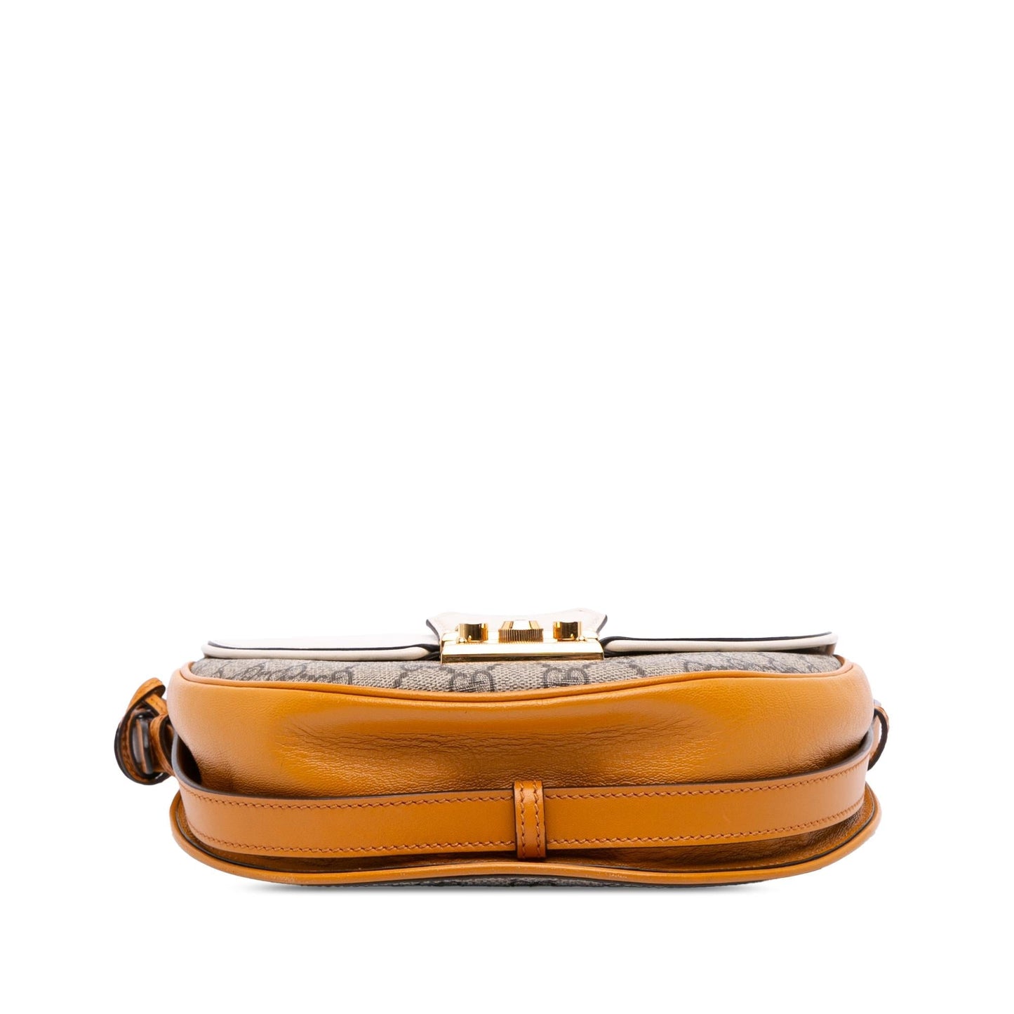 Gucci GG Supreme Saddle Padlock Crossbody Bag
