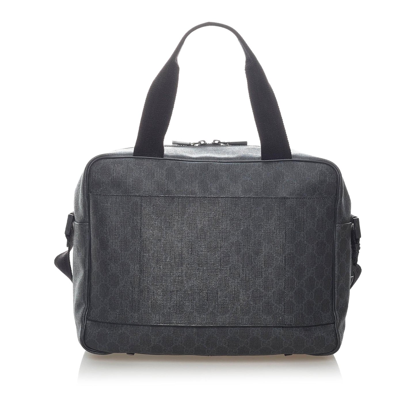Gucci GG Supreme SHG Canvas Calf Black Satchel Bag