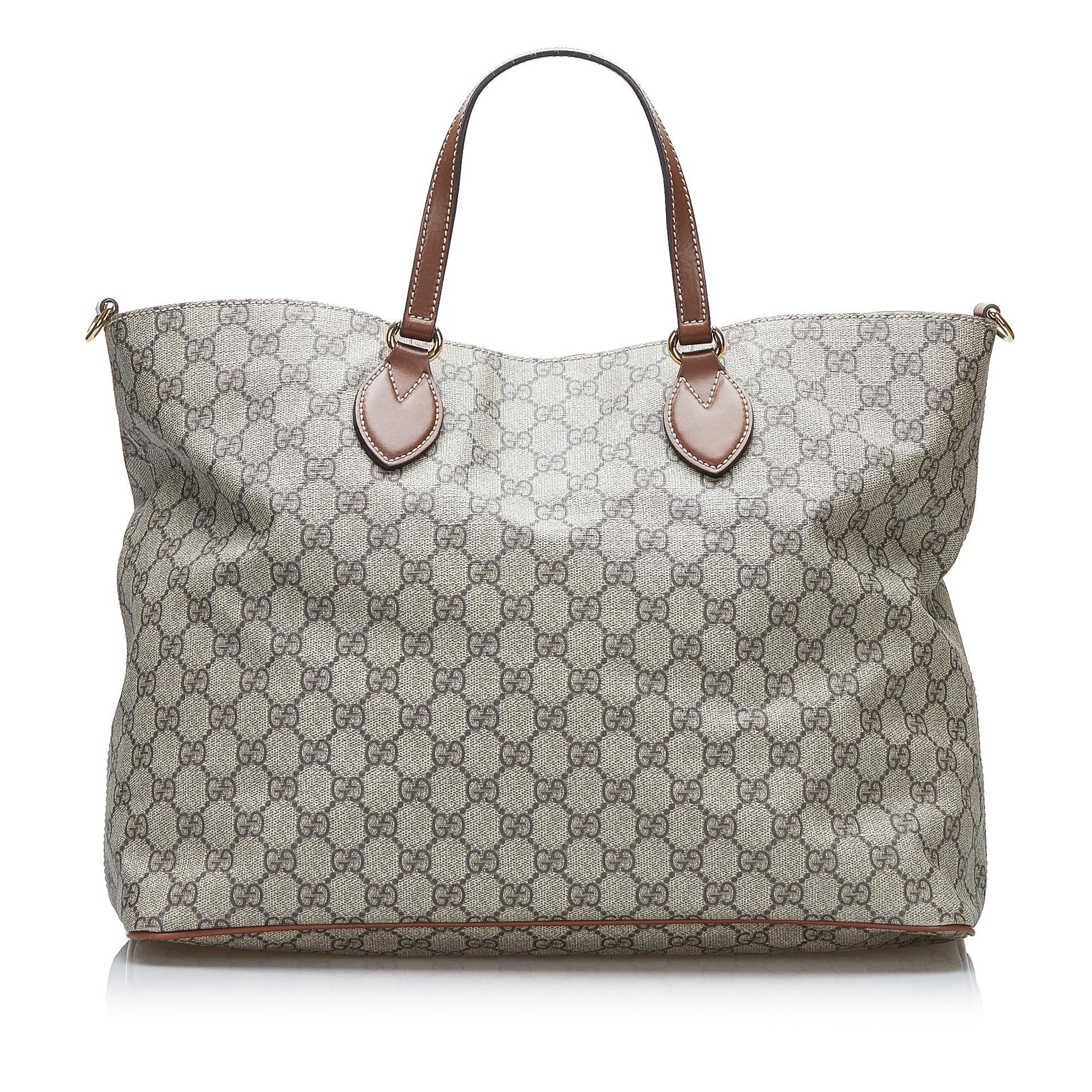 Gucci GG Supreme SHG-bhsbtn Canvas Brown Satchel Bag