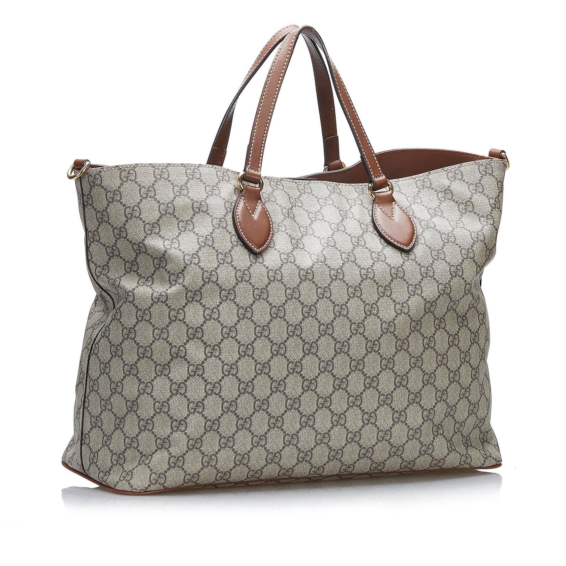 Gucci GG Supreme SHG-bhsbtn Canvas Brown Satchel Bag