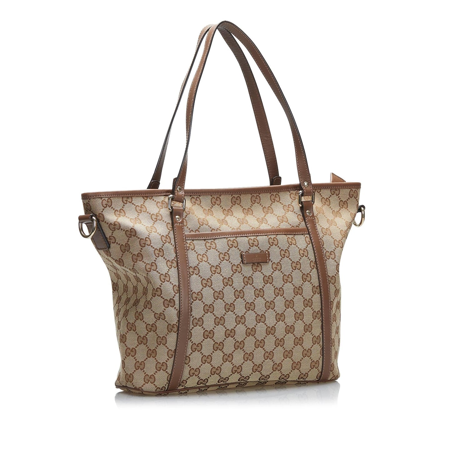 Gucci GG Supreme SHG-vifDGj Canvas Calf Brown Satchel Bag