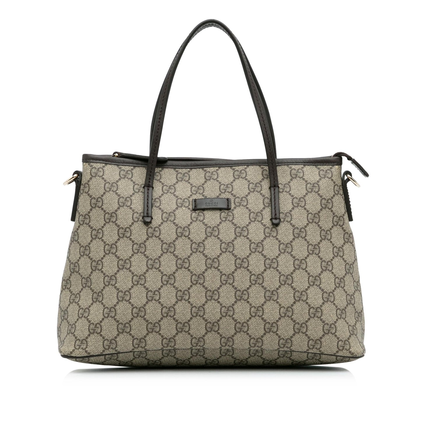 Gucci GG Supreme SHG-OTxzEs Canvas Calf Brown Satchel Bag
