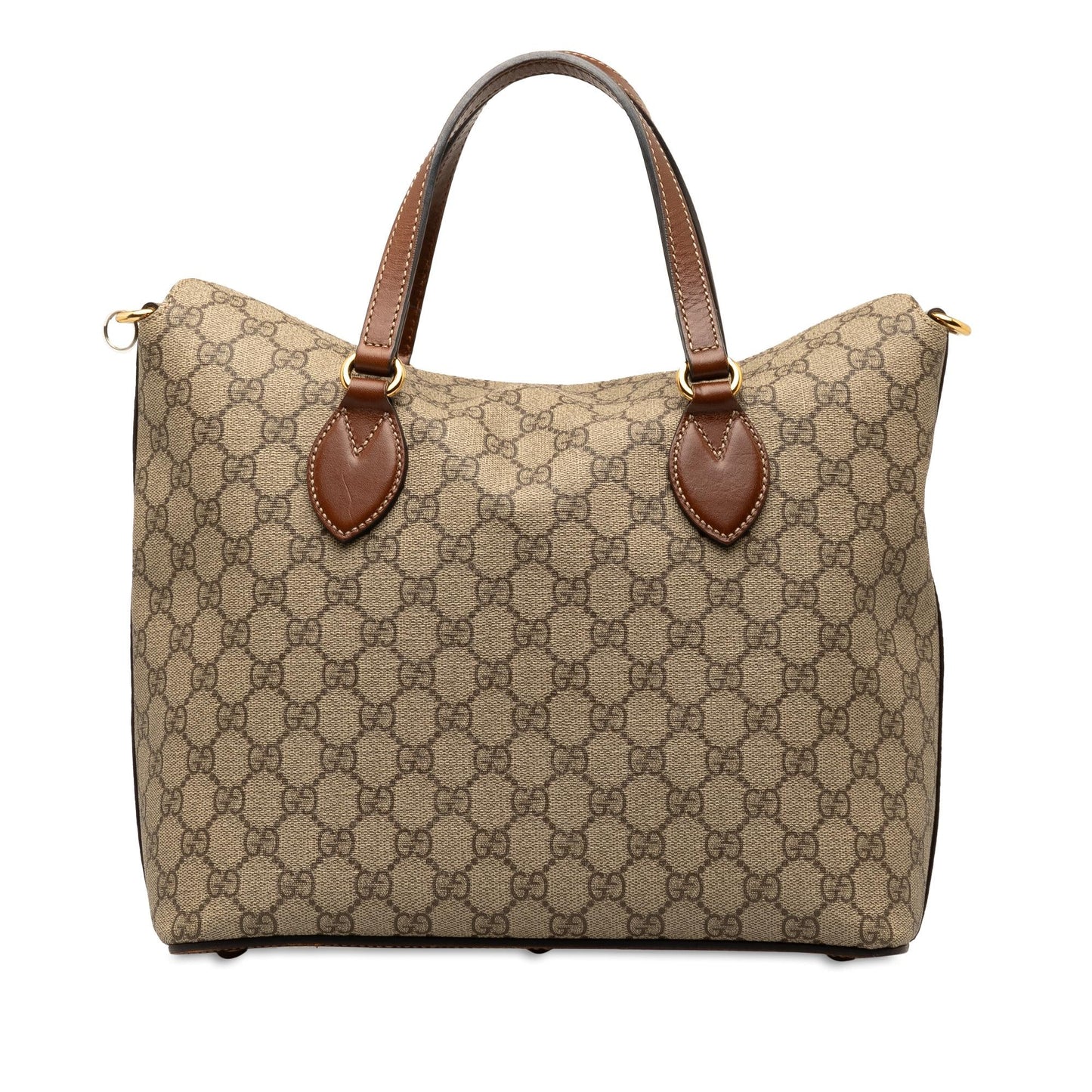 Gucci GG Supreme SHG-eEwu2F Canvas Calf Brown Satchel Bag
