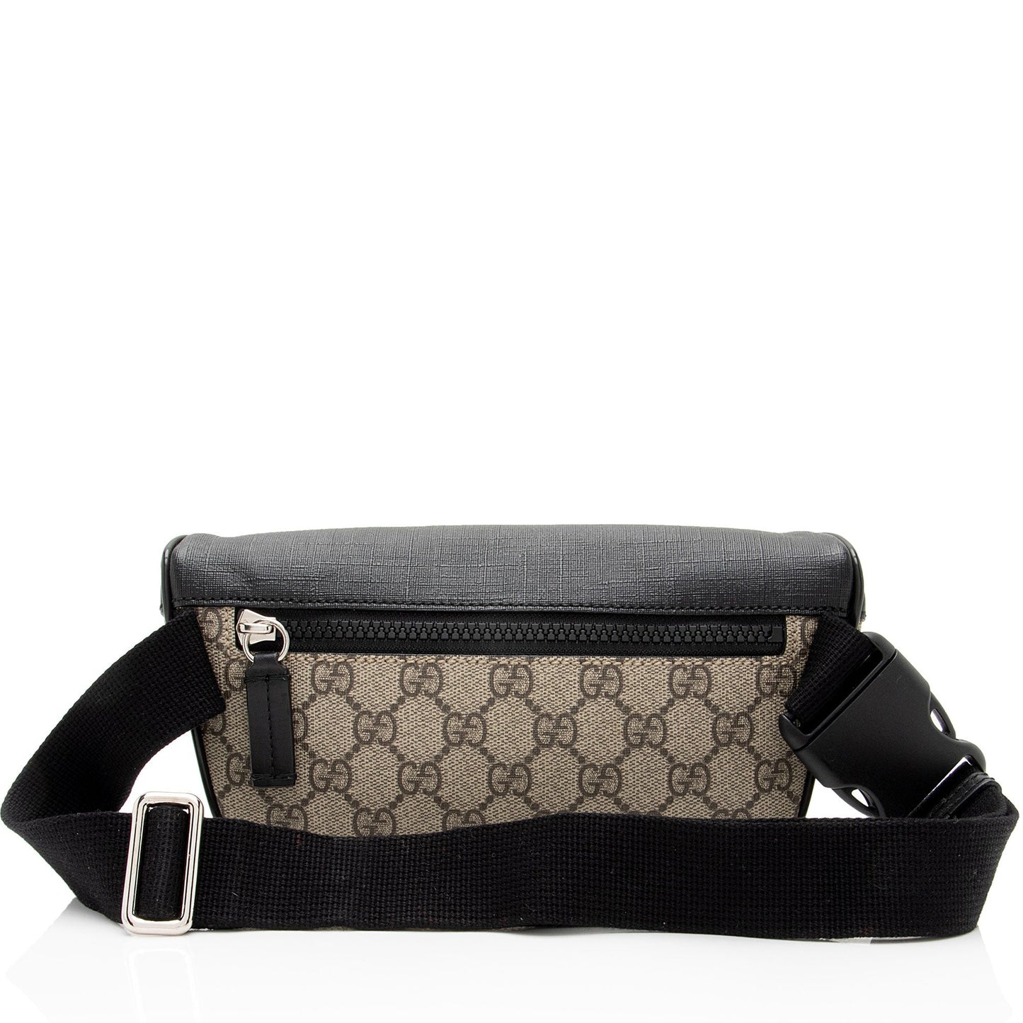 Gucci GG Supreme Belt SHF-Owq7L8 Leather Canvas Nylon Black Accessory