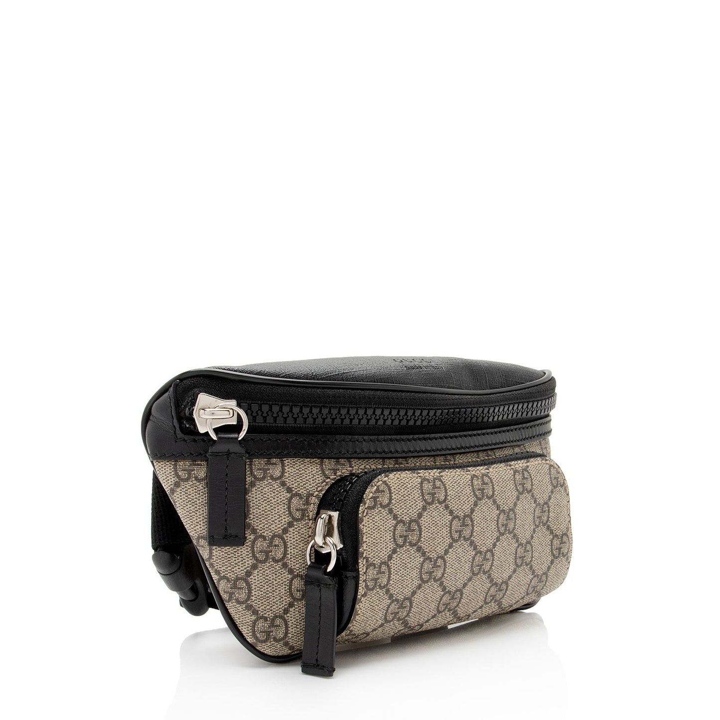 Gucci GG Supreme Belt SHF-Owq7L8 Leather Canvas Nylon Black Accessory